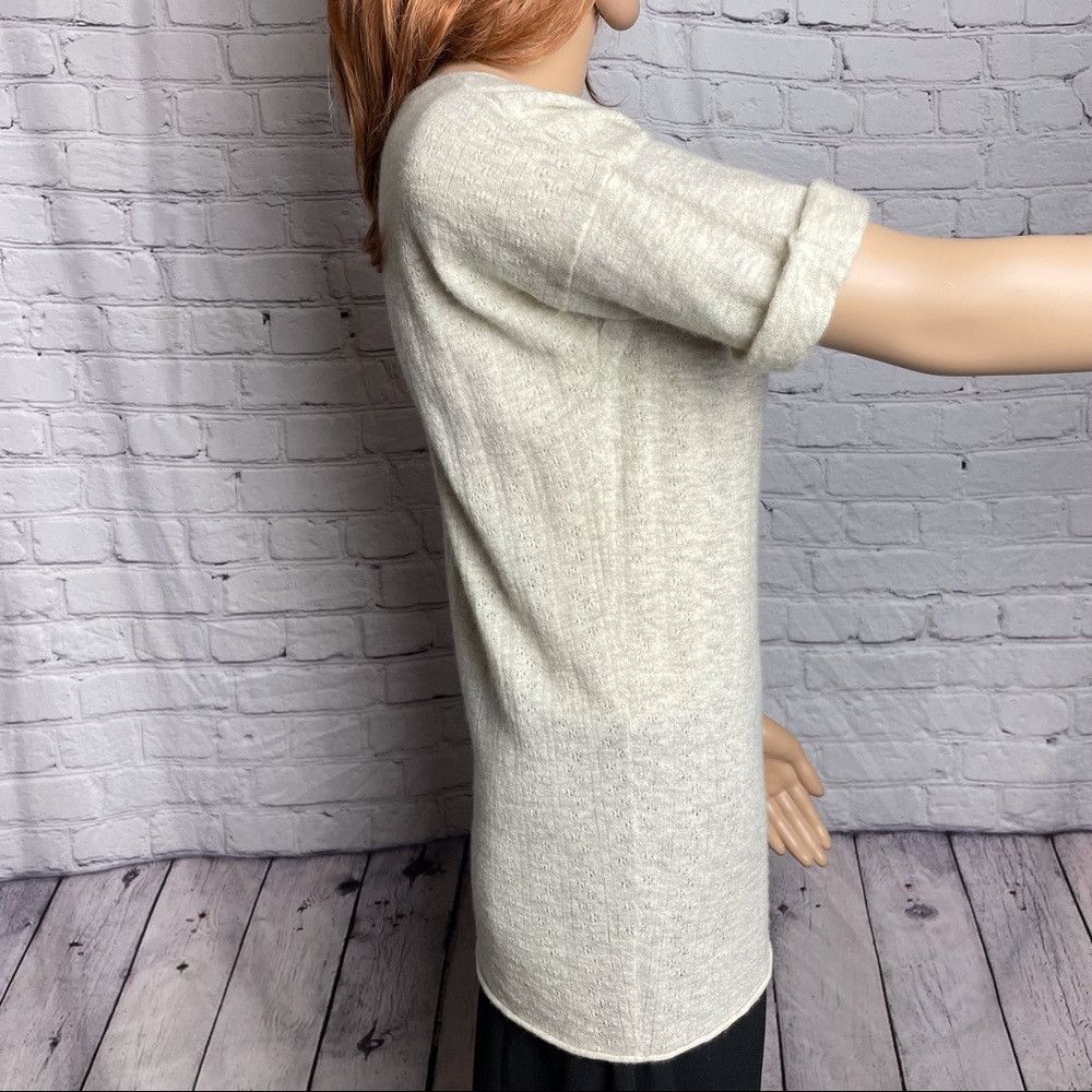 Club Monaco CLUB MONACO Cashmere Pullover Short Sleeves HEATHER GREY Si Size XS / US 0-2 / IT 36-38 - 4 Thumbnail