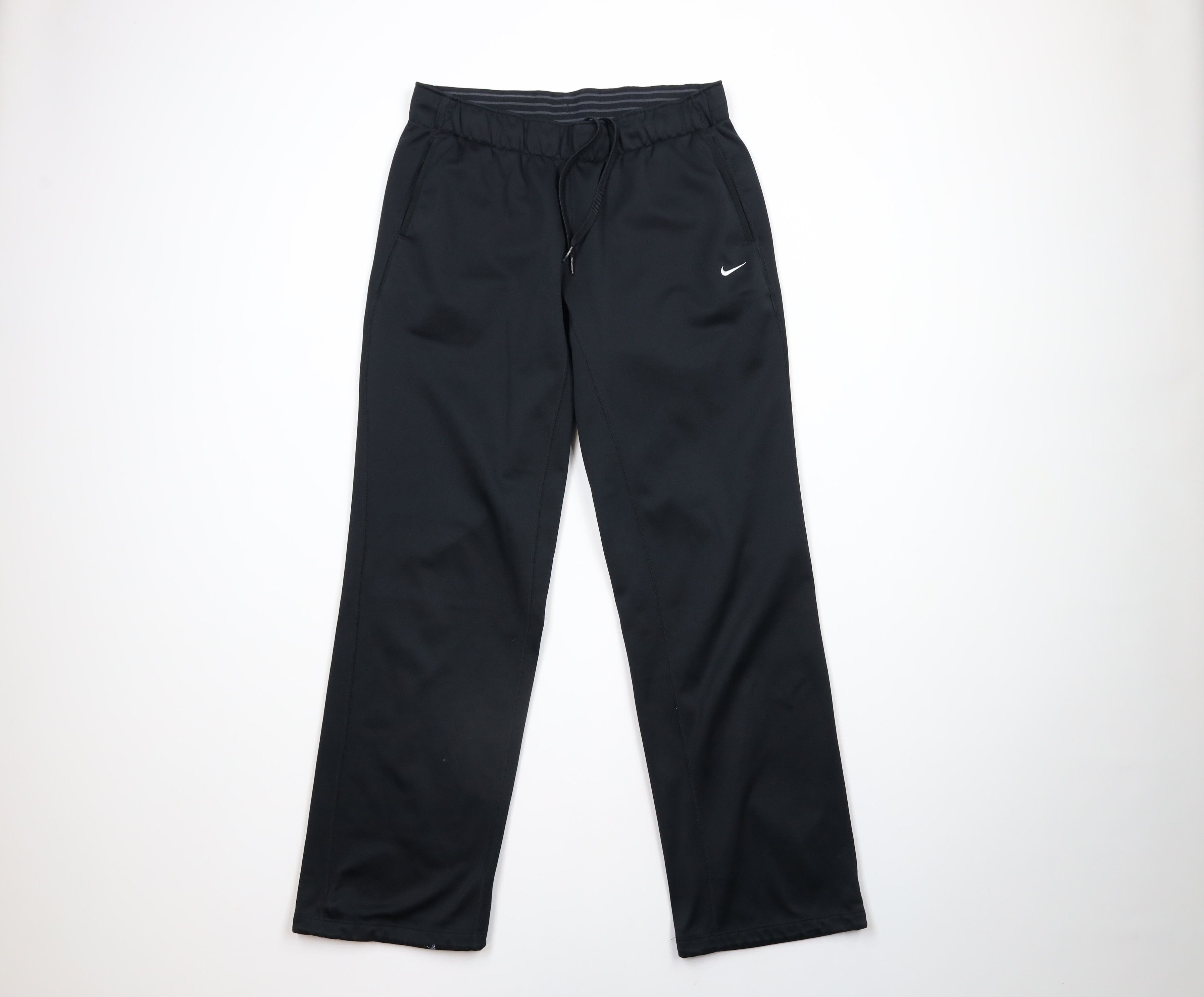 Nike × Vintage Vintage Nike Scott Mini Swoosh Wide Leg Sweatpants Black Size US 34 / EU 50 - 1 Thumbnail