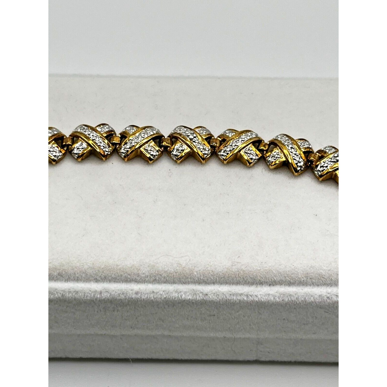 The Unbranded Brand Vintage Gold Plated Sterling Silver 925 Bracelet 8″ and 18G Size ONE SIZE - 3 Thumbnail
