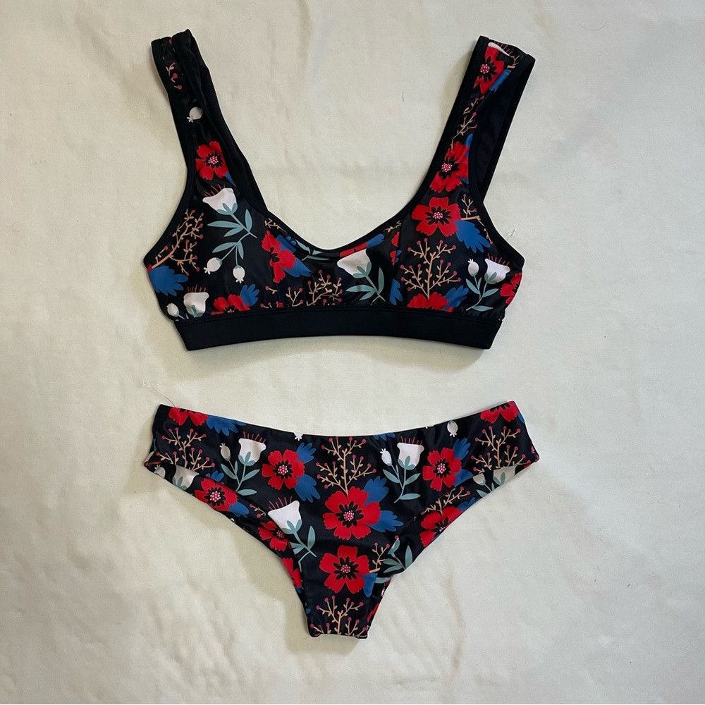 Other New $175 Khongboon LEOLANI Vintage Love Bikini Set Swimsuit Size L / US 10 / IT 46 - 3 Thumbnail