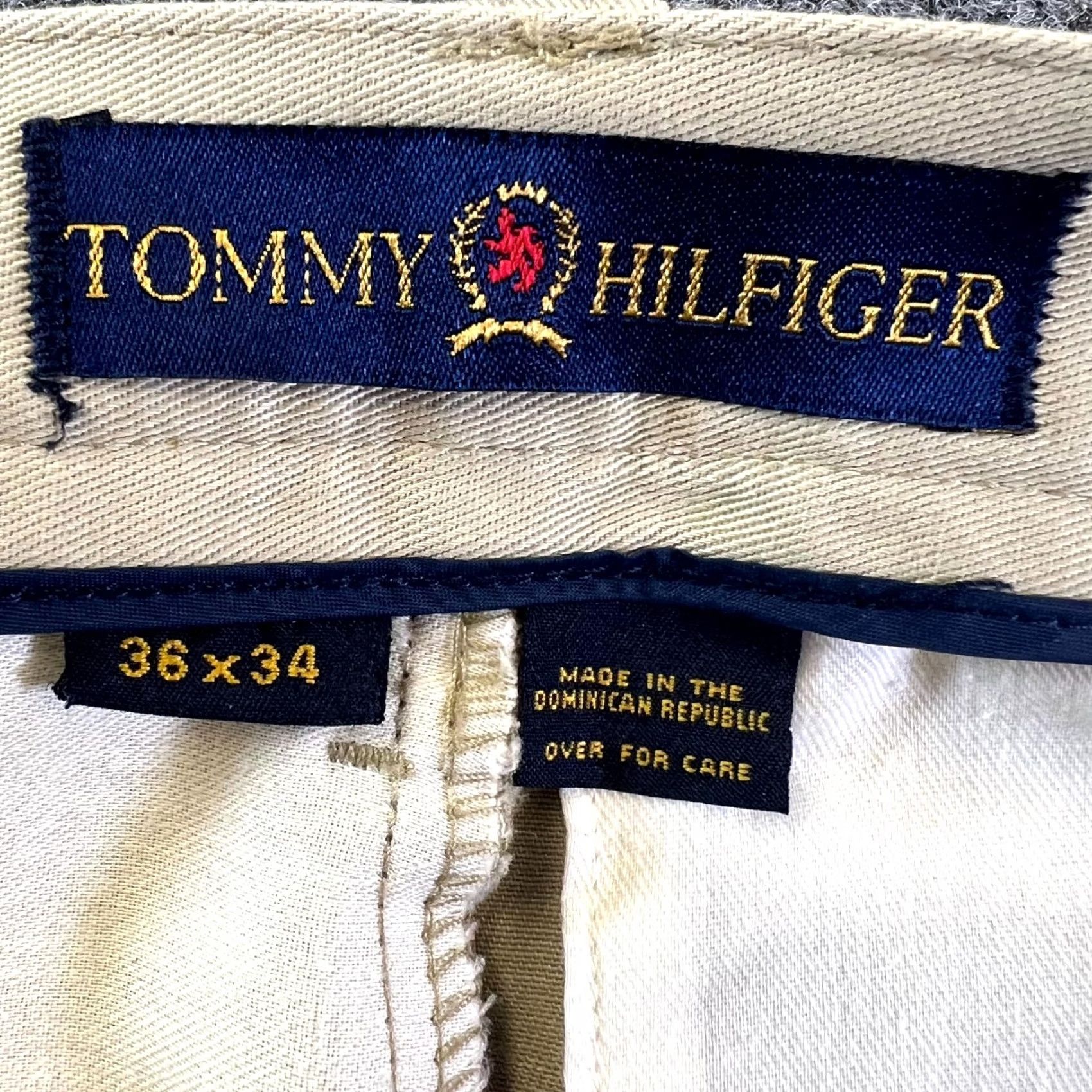 Tommy Hilfiger Tommy Hilfiger Pants Mens 36x34 Chino Khaki 100% Cotton Straight Business Casual Size US 36 / EU 52 - 6 Thumbnail