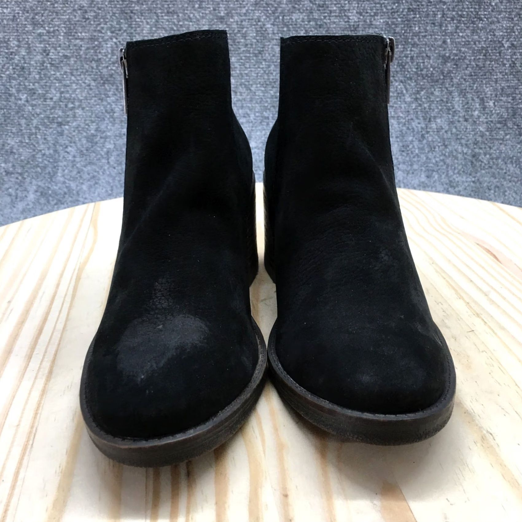 Lucky Brand Lucky Brand Boots Womens 6 M Roquee Ankle Booties Black Leather Block Heels Size US 6 / IT 36 - 7 Thumbnail