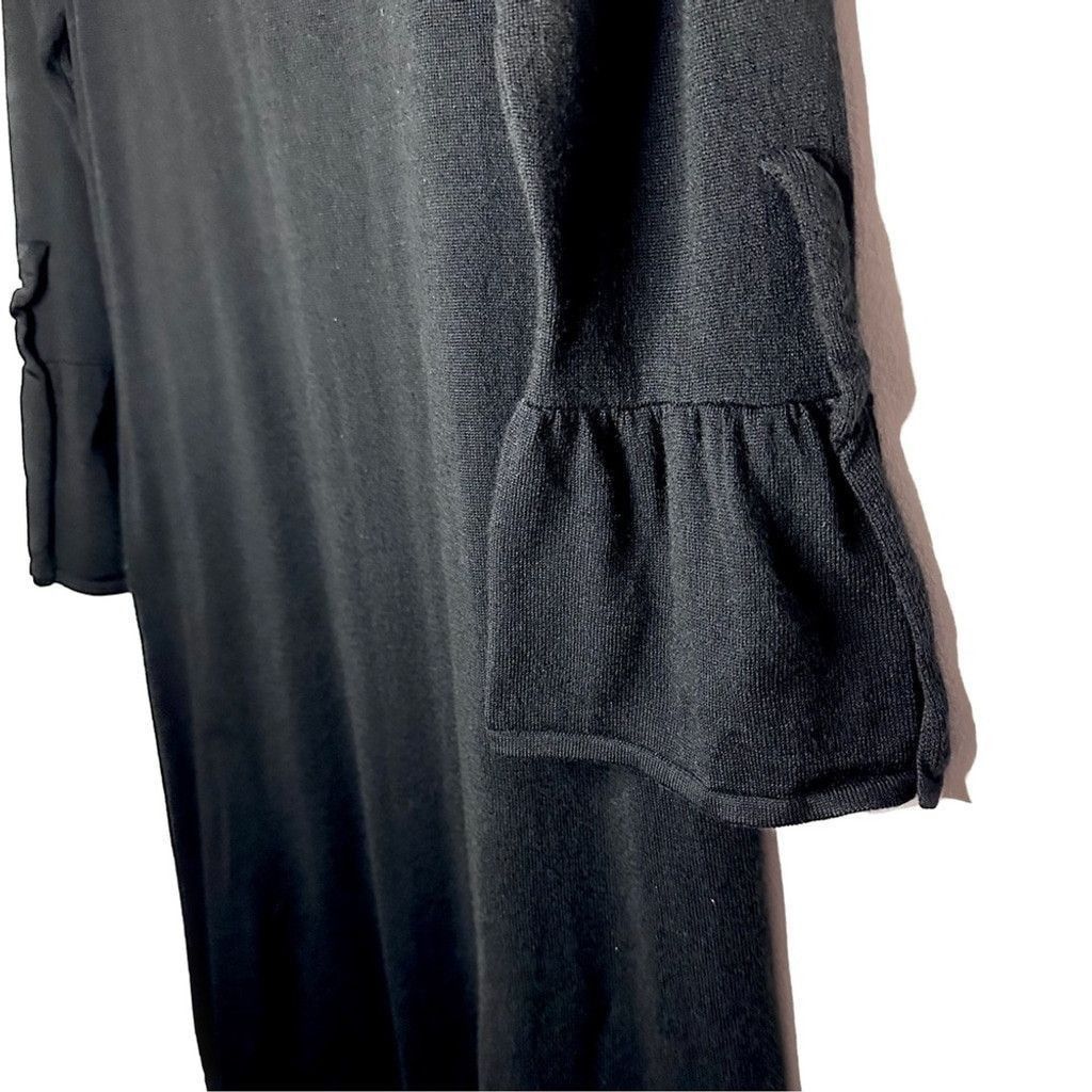 Other New Repeat Merino Wool Black Midi Sweater Dress S 38 Size S / US 4 / IT 40 - 7 Thumbnail