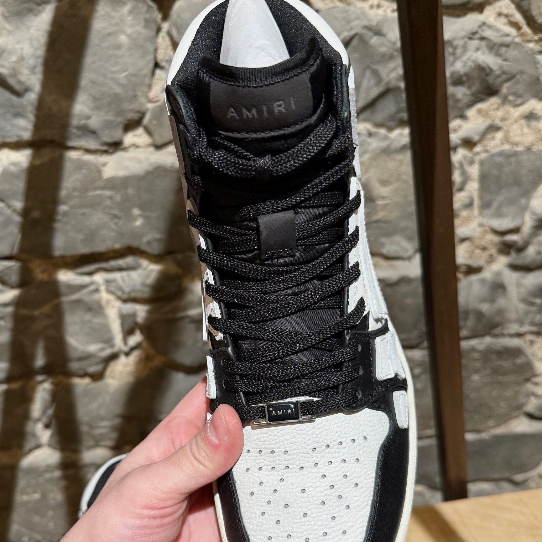 Amiri Amiri White Black Skeleton High-Top Sneakers Size US 9 / EU 42 - 5 Thumbnail