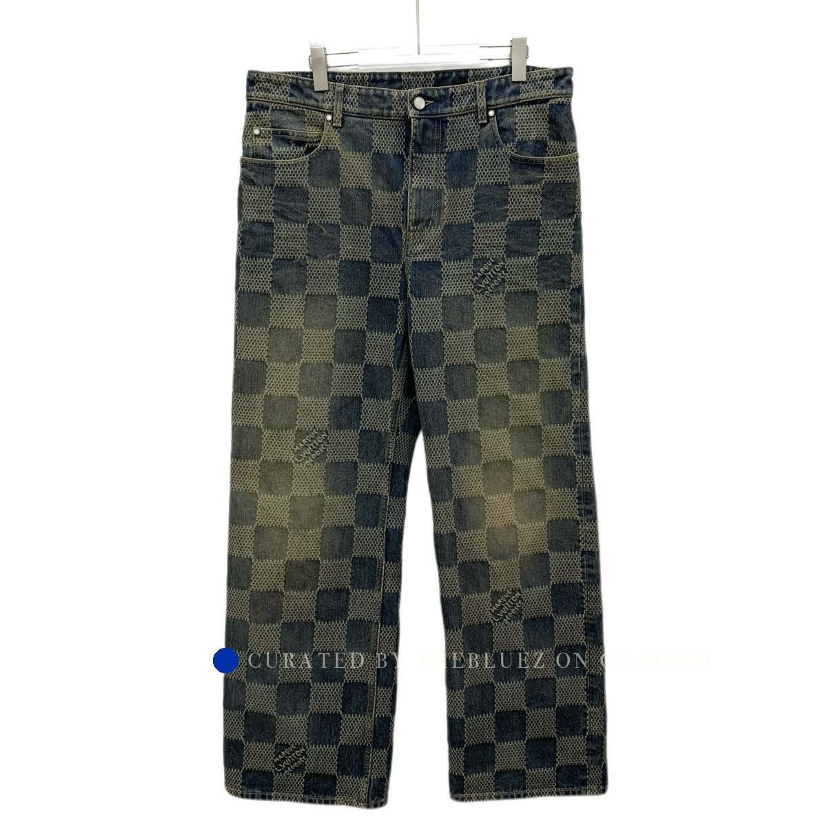 Louis Vuitton Pharrell Blue Damier Denim Pants Size US 32 / EU 48 - 1 Thumbnail