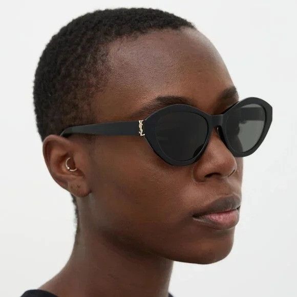 Saint Laurent Paris NEW SAINT LAURENT SUNGLASSES SL M60 006 BLACK WOMEN SLM60 00 Size ONE SIZE - 3 Thumbnail