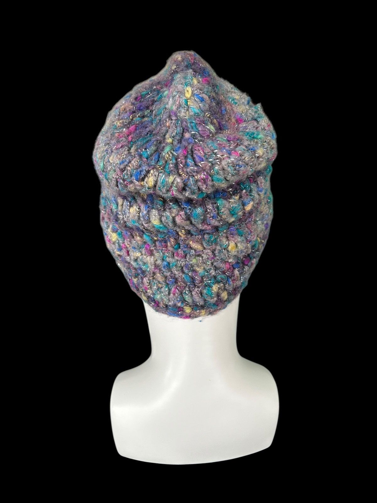Japanese Brand × Kapital × Vintage Crochet knitted handmade Big Beanie Hats rare ☠️☠️ Size ONE SIZE - 3 Thumbnail