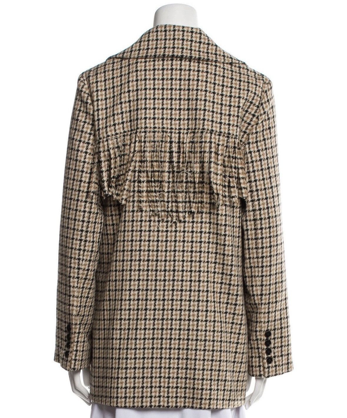 The Kooples The Kooples Patterned Formal Wool Jacket With Fringing Size XS / US 0-2 / IT 36-38 - 8 Thumbnail