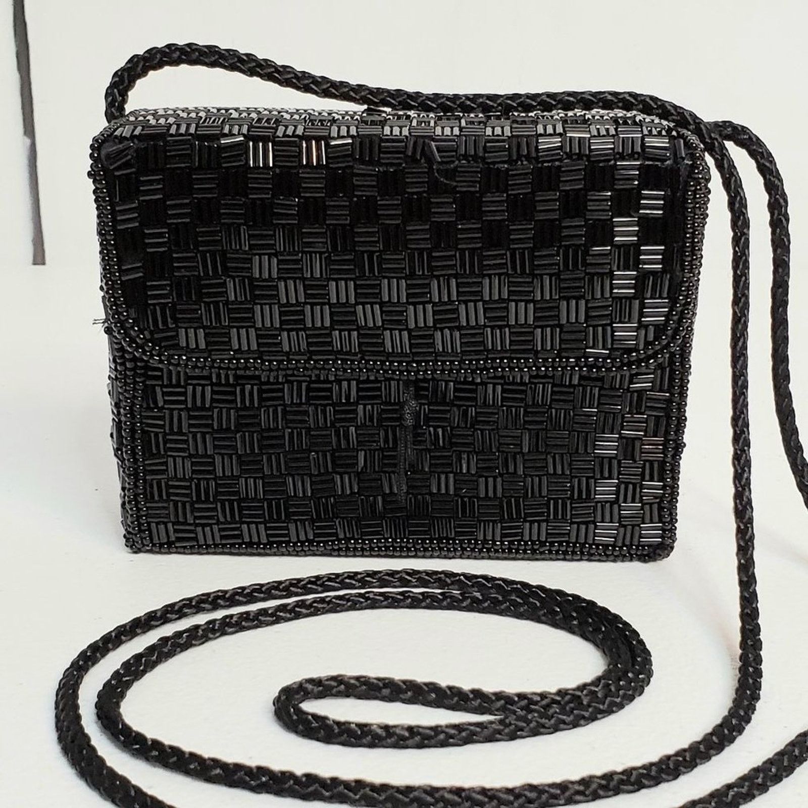Designer Alfred Sung Square Beaded Formal Evening Shoulder Bag Size ONE SIZE - 13 Thumbnail