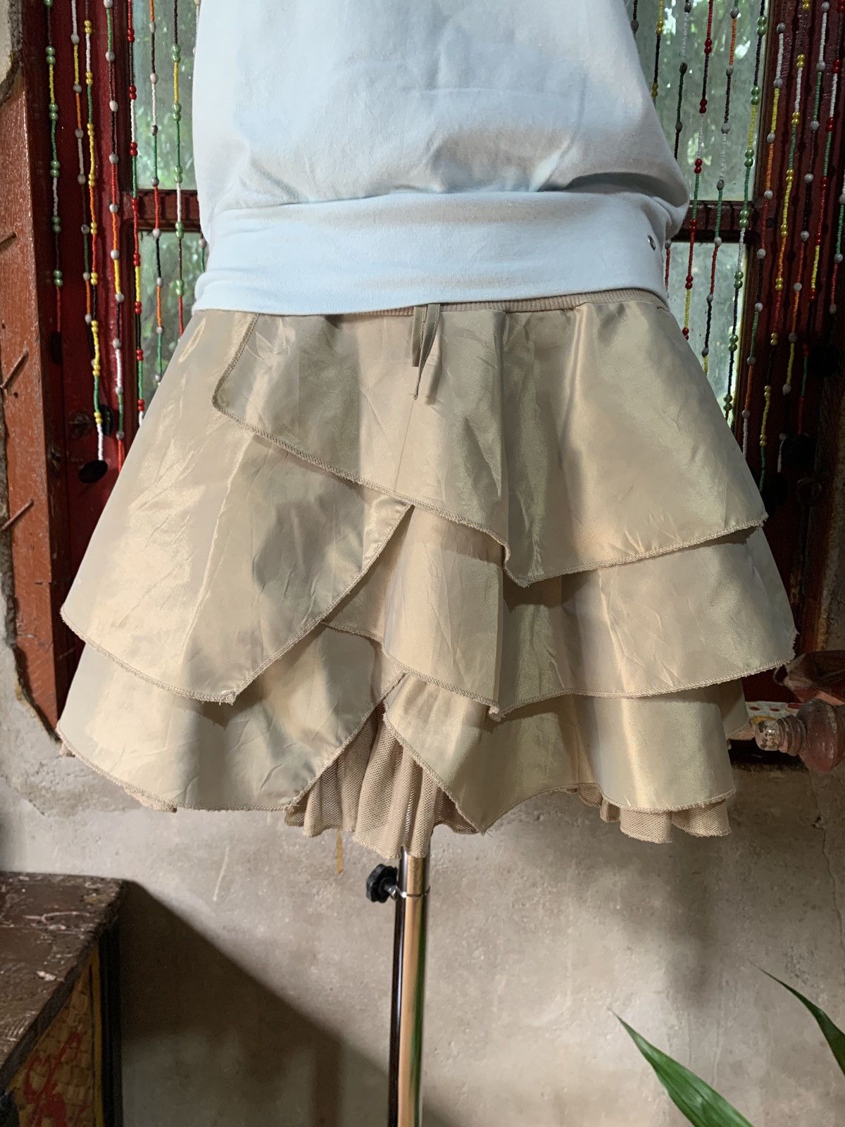 Japanese Brand y2k Elaine et Lena Ruffle Mini Skirt Size 27" / US 4 / IT 40 - 2 Thumbnail