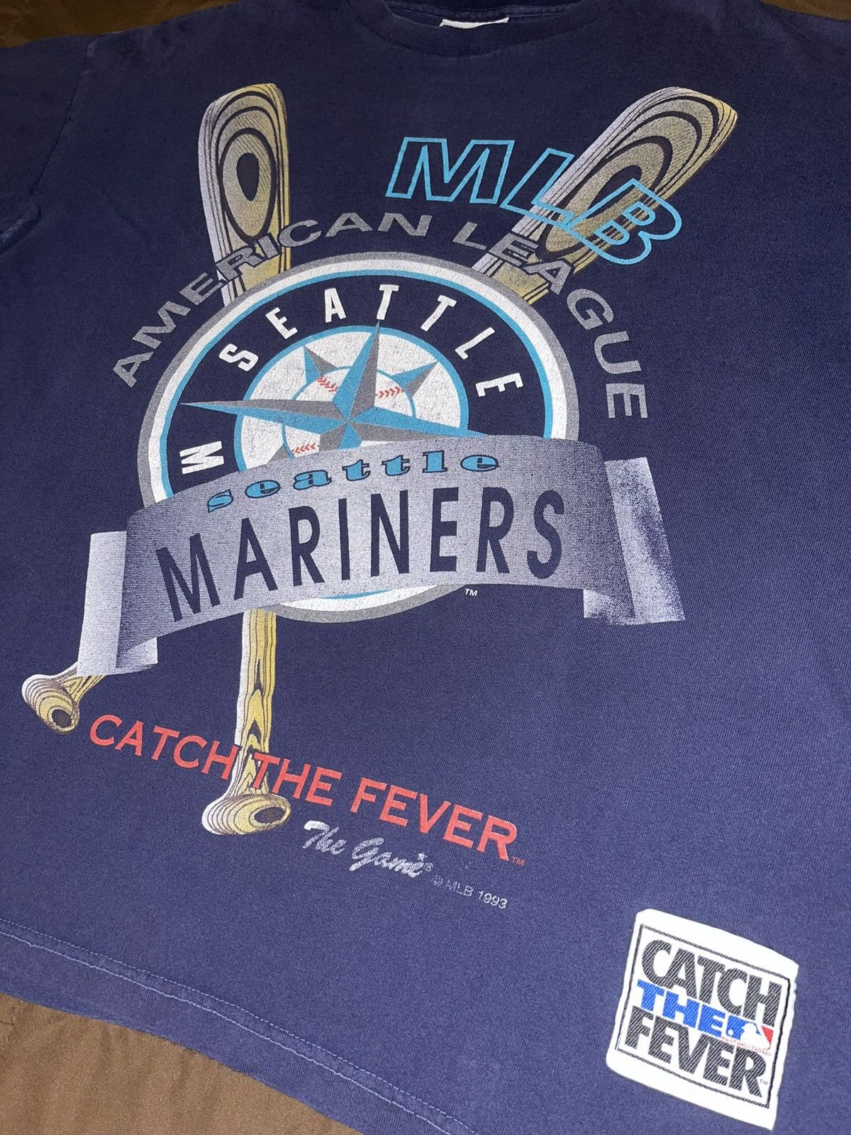 The Game 1993 Seattle Mariners “Catch the Fever” tee Size US XL / EU 56 / 4 - 1 Thumbnail