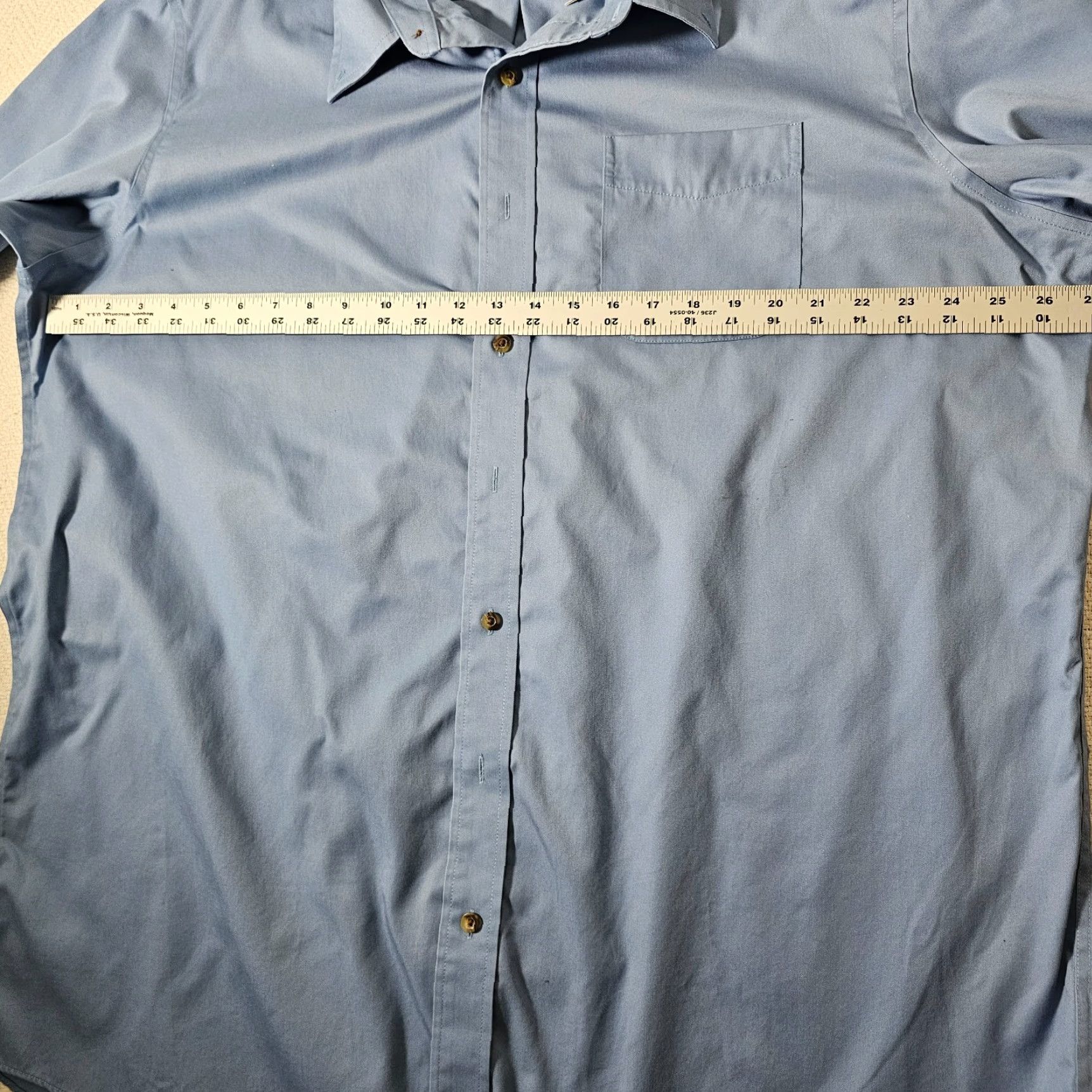 Vintage L.L. Bean Button-Up Shirt Mens 2XLT Blue Long Sleeve Collared Collar-Down Wrinkle Resistant Pocket Size US XXL / EU 58 / 5 - 6 Thumbnail
