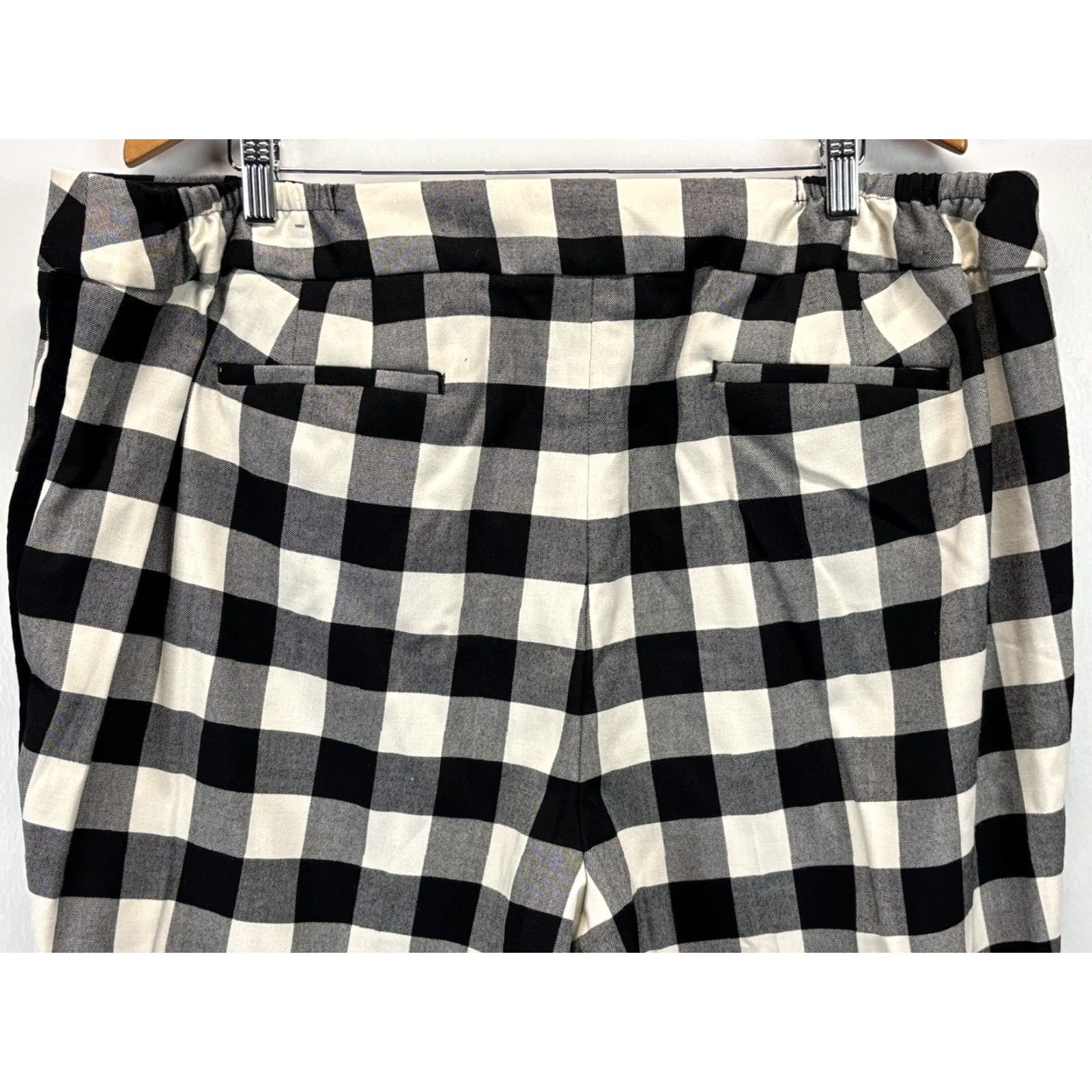 Talbots Talbots Checkered Ankle Pants 22W Plus Wool Blend Black Ivory Womens Size 40" / US 18 - 4 Thumbnail