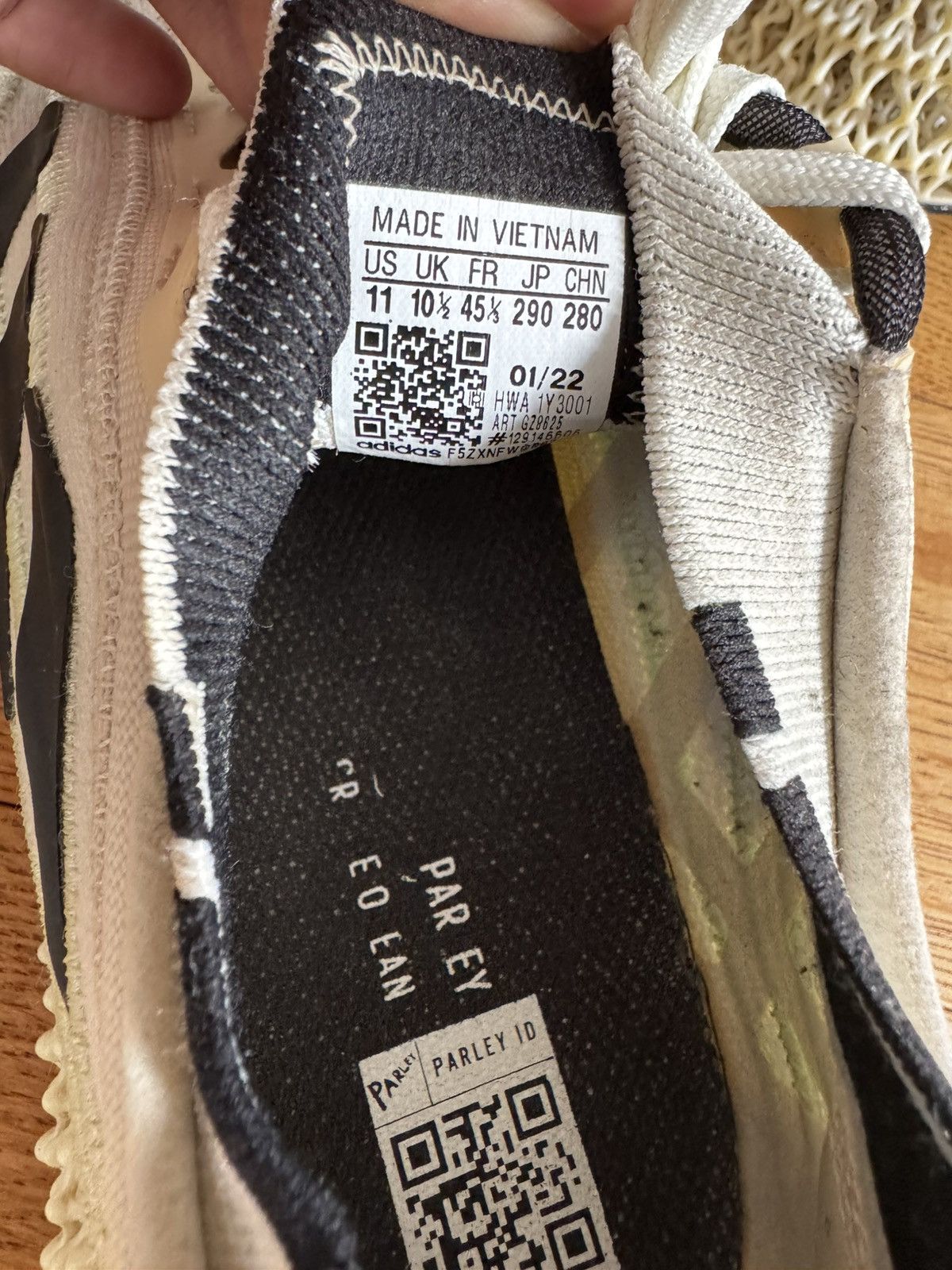 Adidas Adidas Parley x 4DFWD ‘Off-White Almost Lime’ Size US 11 / EU 44 - 13 Thumbnail