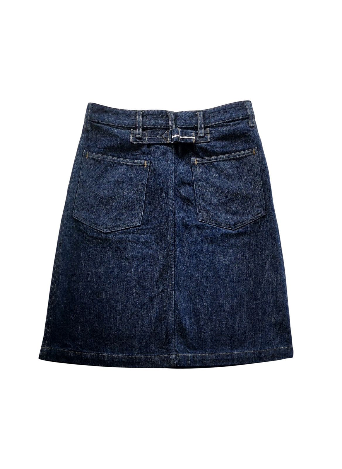 Margaret Howell × Snow Peak Margareth Howell Denim Skirt With Selvedge Buckle Size 28" / US 6 / IT 42 - 2 Thumbnail
