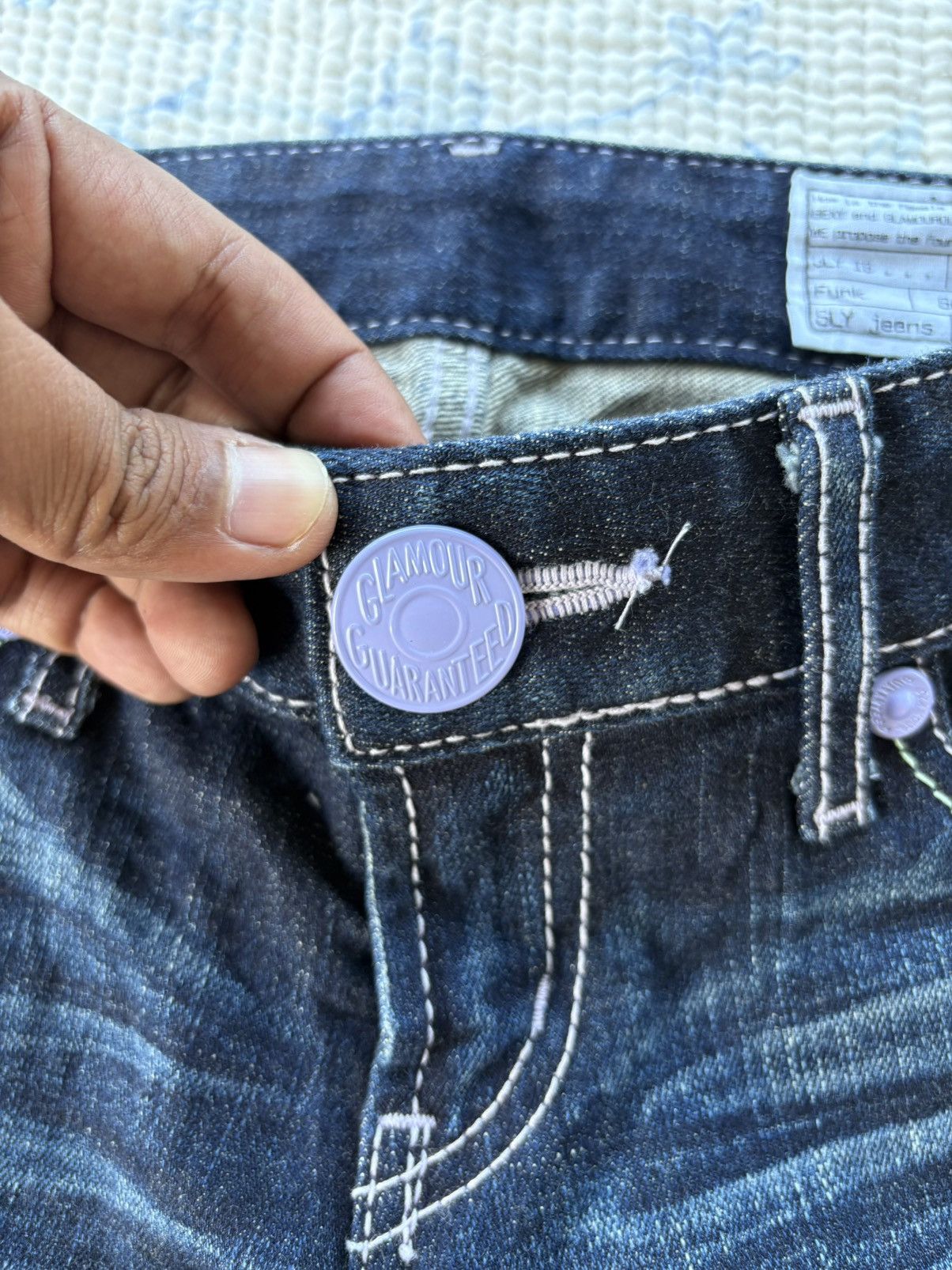 SLY Japanese SLY Glamour Guarented Streetwear Flared Denim Size US 30 / EU 46 - 13 Thumbnail