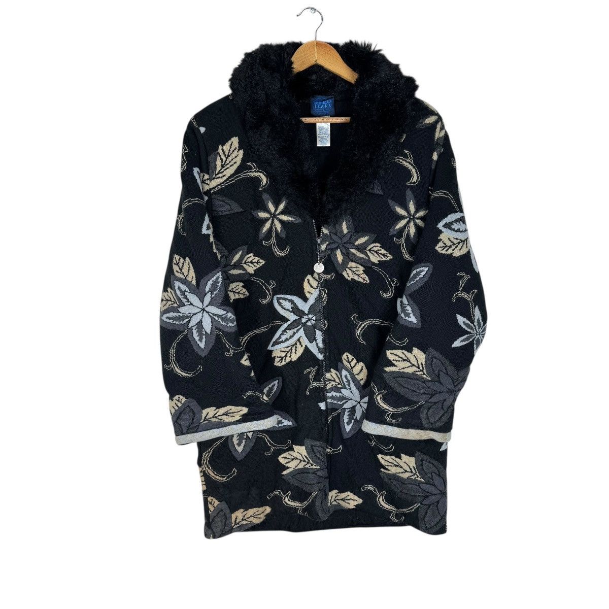 Kenzo ☀️KENZO FUR COLLAR BEAUTIFUL FLOWER LONG JACKET Size M / US 6-8 / IT 42-44 - 1 Thumbnail