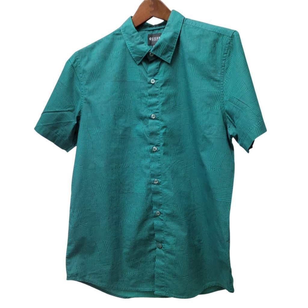 Guess GUESS Men's Slim-Fit Button-Up Shirt Size Medium Size US M / EU 48-50 / 2 - 2 Thumbnail