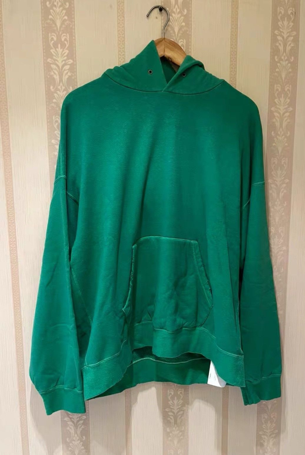 image of Visvim Amplus Uneven Dye 21Aw Damaged Hoodie in Green, Men's (Size XL)