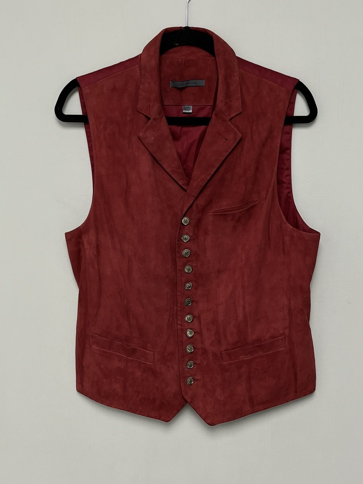 John Varvatos Goat Suede Multibutton Vest. Size EU 48 USA 38. Size US M / EU 48-50 / 2 - 1 Thumbnail