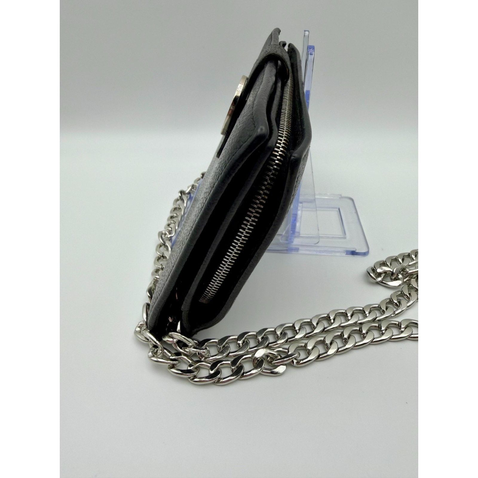 Bvlgari BVLGARI Black Leather Chain Wallet | Red Interior | Bulgari Size ONE SIZE - 4 Thumbnail