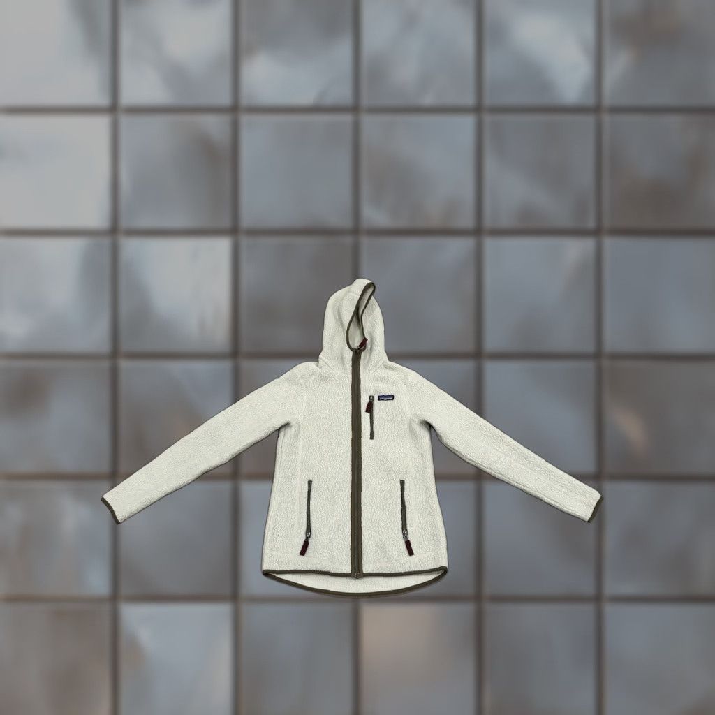 Patagonia Patagonia Jacket Womens S Ivory Fleece Full Zip Hooded Mid-Length 22805 Size S / US 4 / IT 40 - 1 Thumbnail