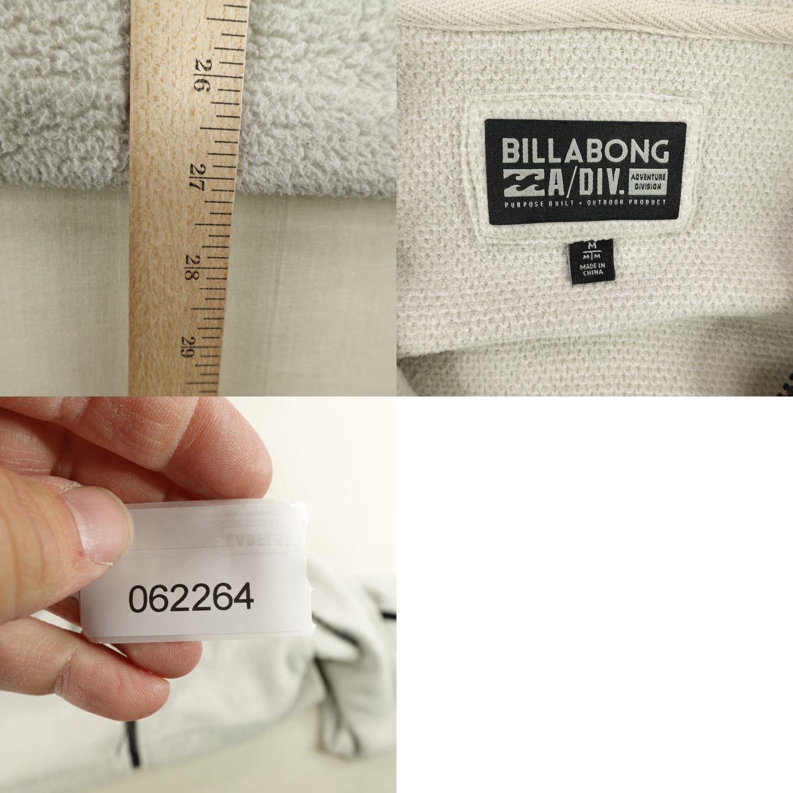 Billabong Billabong Jacket Mens Medium Gray Sherpa Fleece Adventure Division Hoodie Zip Up Size US M / EU 48-50 / 2 - 8 Thumbnail