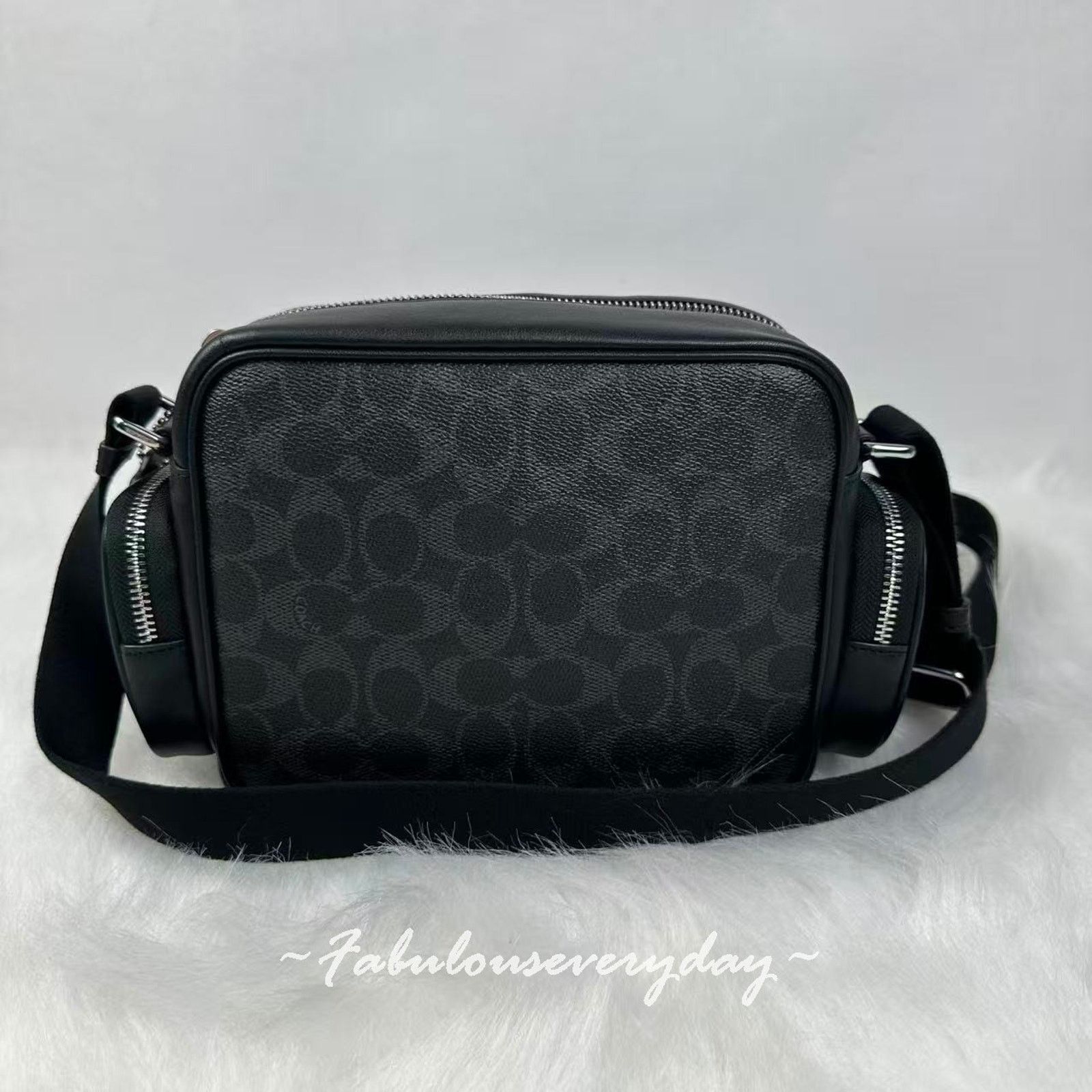 Coach Coach Men Fletcher Crossbody BSignature Canvas/Silver/Black Size ONE SIZE - 3 Thumbnail