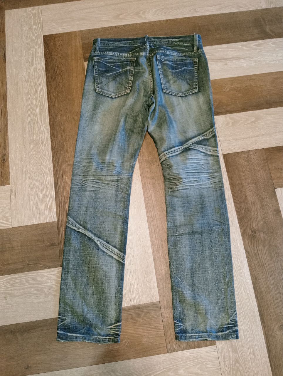 If Six Was Nine VINTAGE EDGE RUPERT JAPAN DISTRESSED LOOK JEANS Size US 35 - 2 Thumbnail