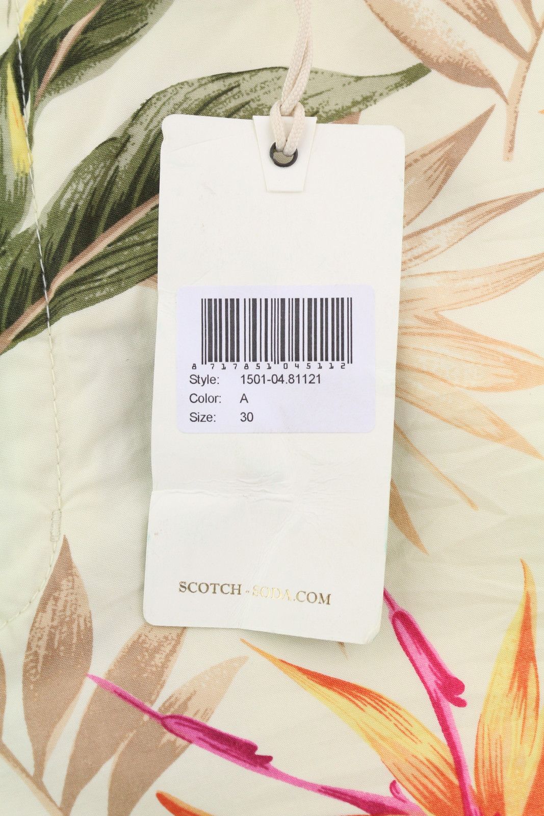 Scotch & Soda W30 Chino Colourful Leaf Pattern Pockets Logo 84173 Size US 30 / EU 46 - 8 Thumbnail