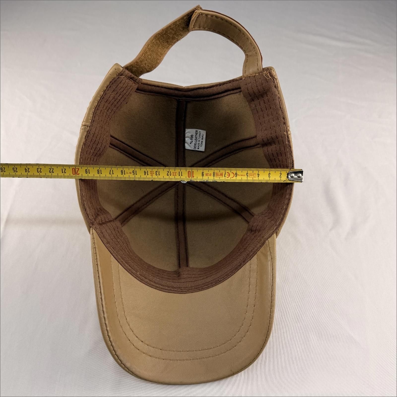 Other Luxury Genuine Leather Baseball Cap - Beige / Tan - NWOT Size ONE SIZE - 7 Thumbnail