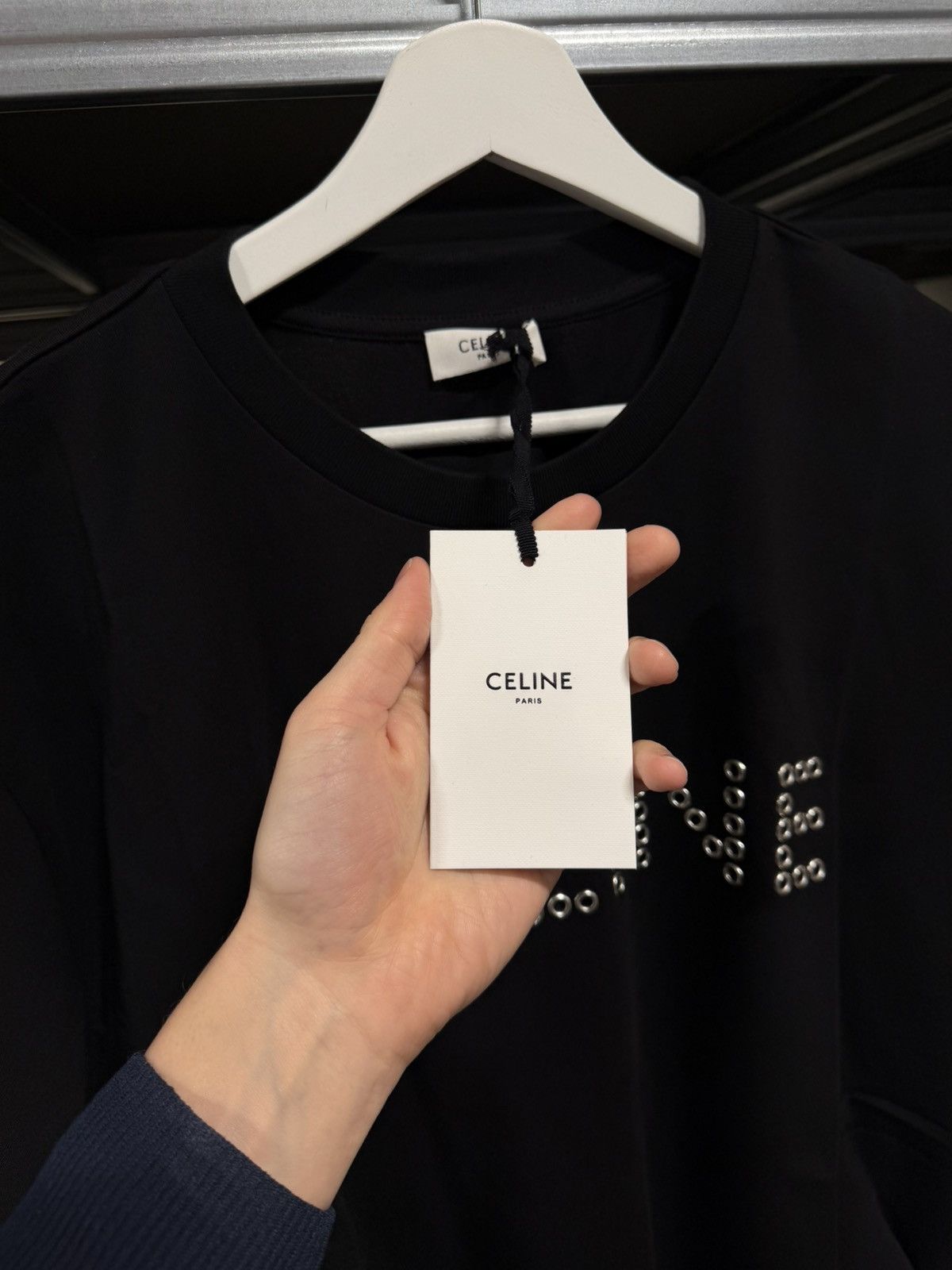 Celine Celine Paris Studded Logo T-Shirt NEW 900$ Size US M / EU 48-50 / 2 - 5 Thumbnail