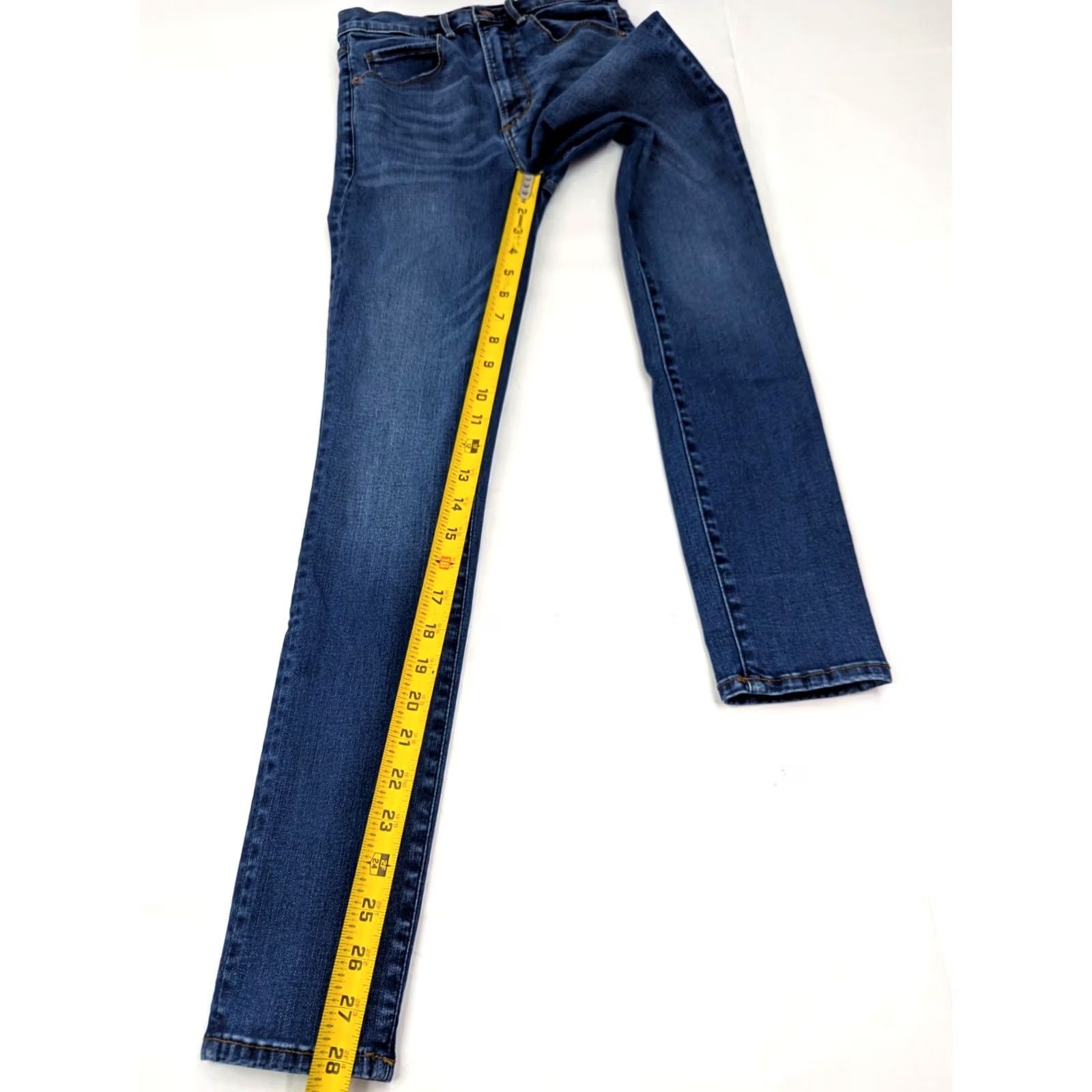 Abercrombie & Fitch Abercrombie & Fitch Jeans Women 26 Skinny Denim 5-Pocket Zipper Button Distressed Blue Mid Rise Modern Regular Fit 26x30 Vintage No Size 26" / US 2 / IT 38 - 3 Thumbnail
