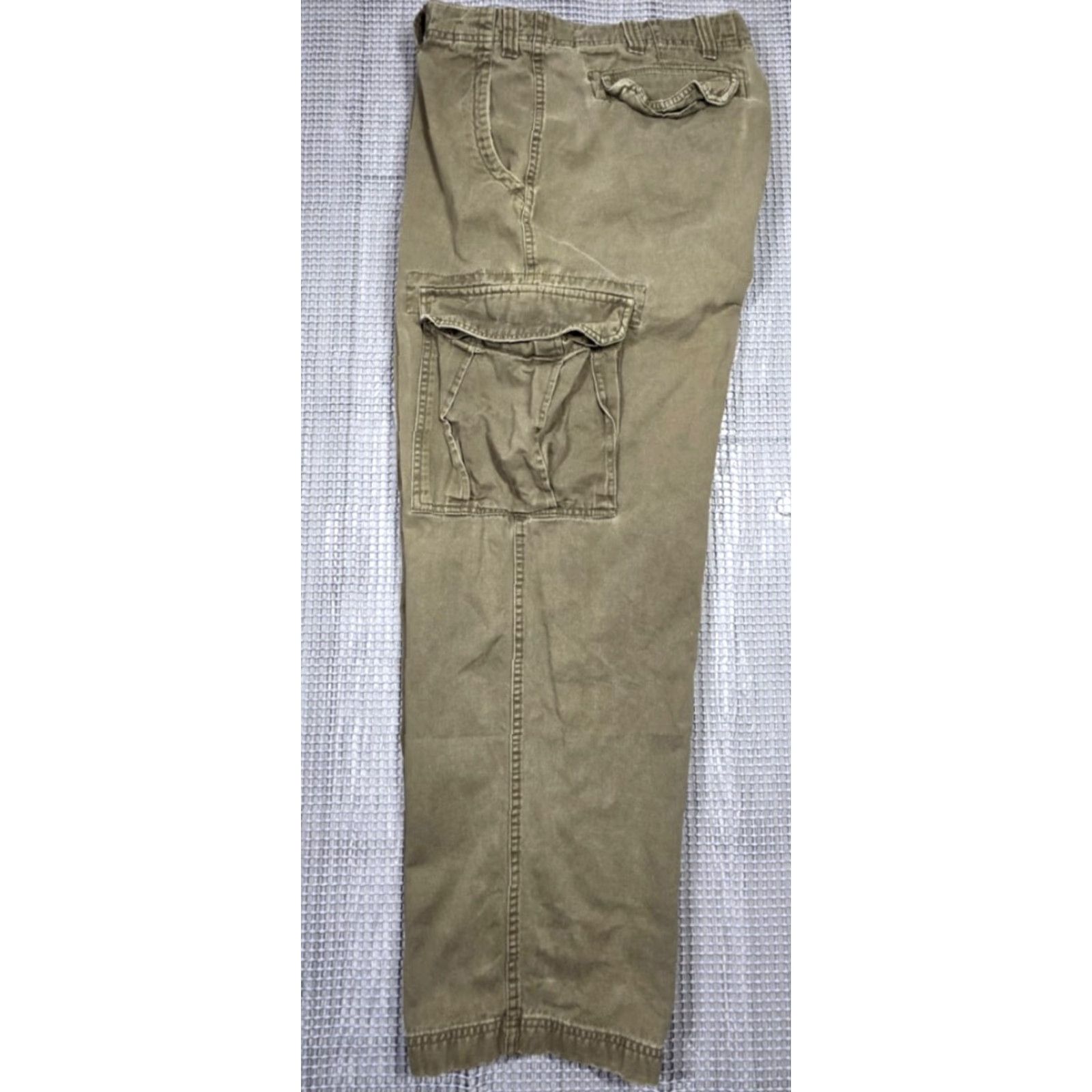 Nautica VINTAGE Nautica Pants 38x30 Cargo Wide-Leg Canvas Olive Green 90s Army Grunge Hip Hop Club Clip... Size US 38 / EU 54 - 3 Thumbnail