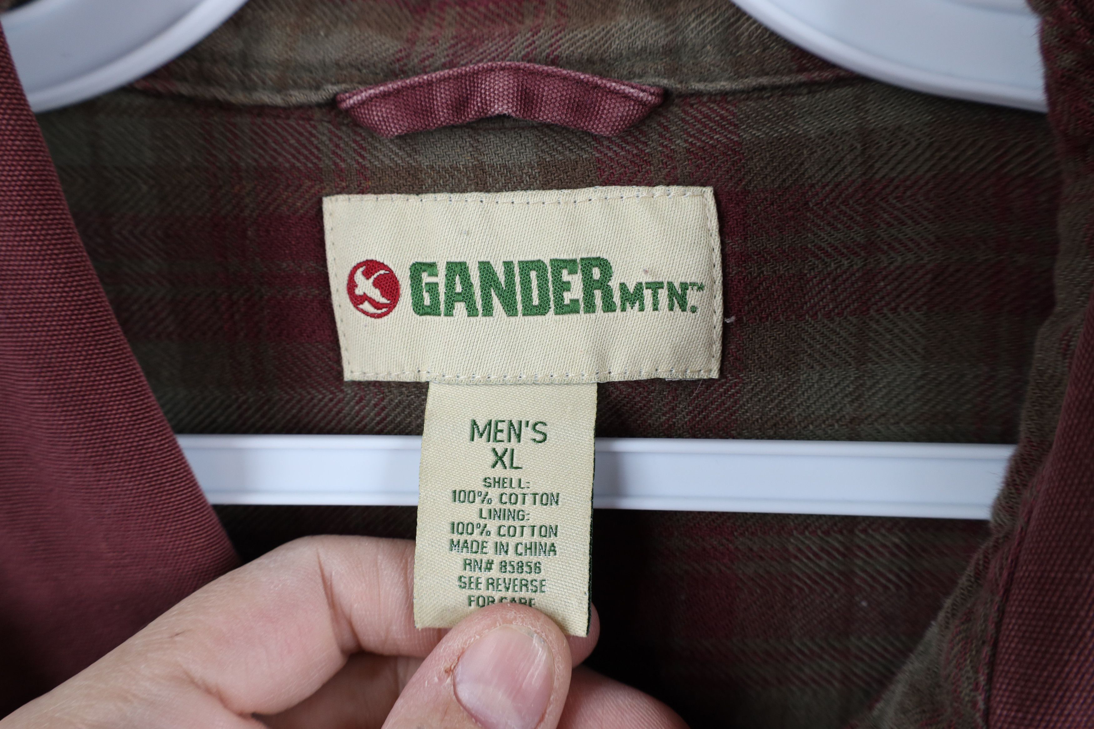 Vintage Vintage Gander Mountain Lined Canvas Button Shirt Jacket Size US XL / EU 56 / 4 - 5 Thumbnail
