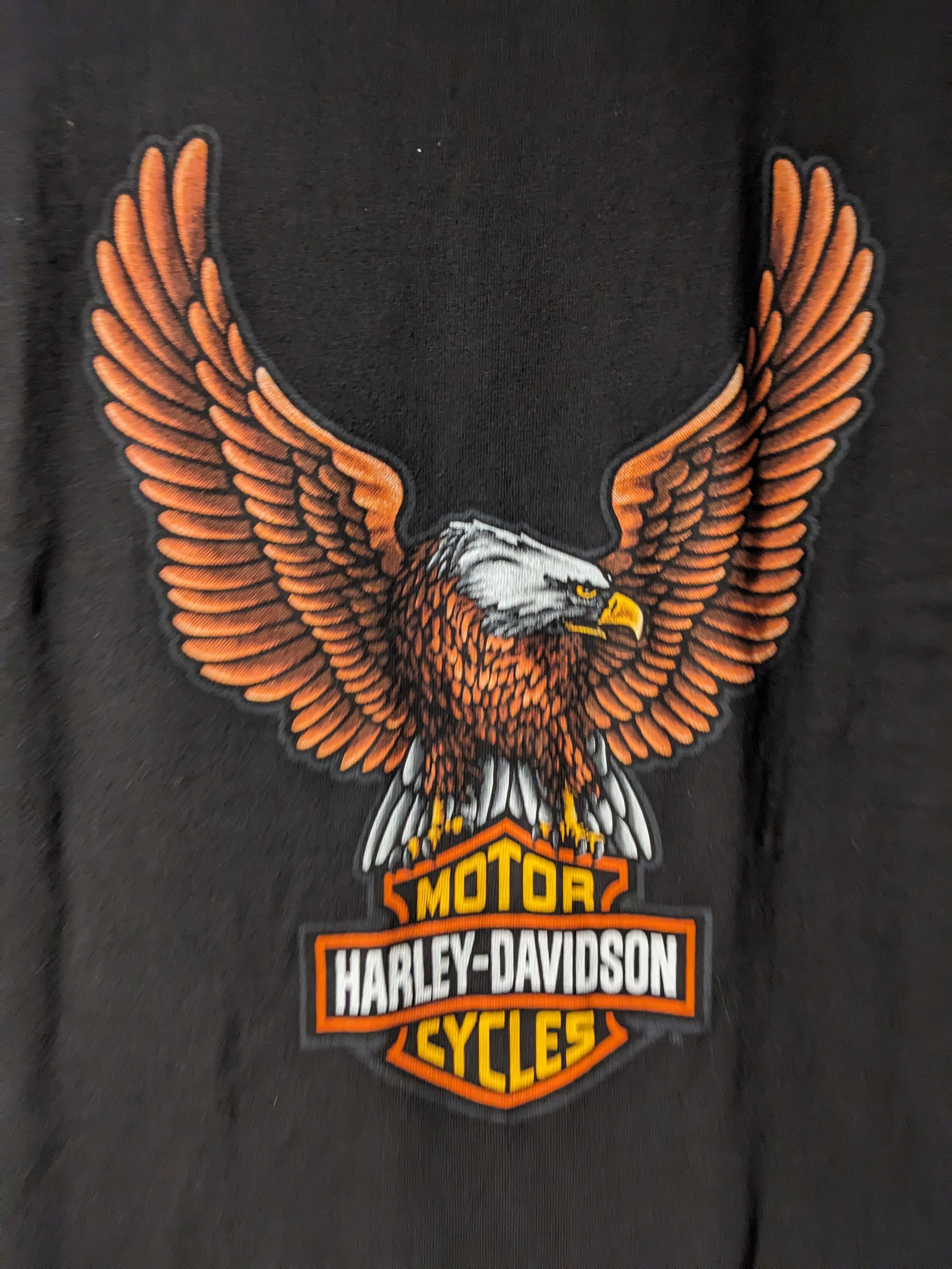 Harley Davidson Vintage 1997 Harley Davidson Bald Eagle Orange T-Shirt Size US L / EU 52-54 / 3 - 2 Thumbnail