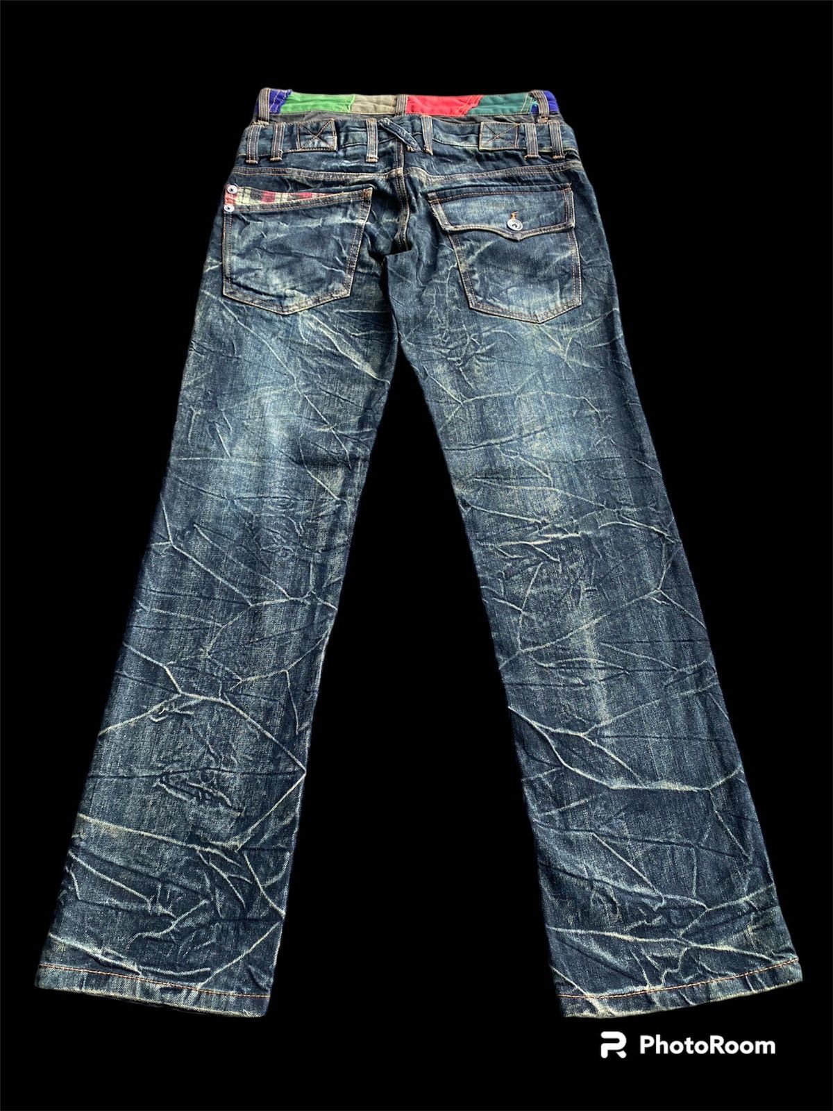 Tornado Mart Japanese Patina Bondage Mud Rusty Lightning Distressed Jeans Size US 30 / EU 46 - 3 Thumbnail