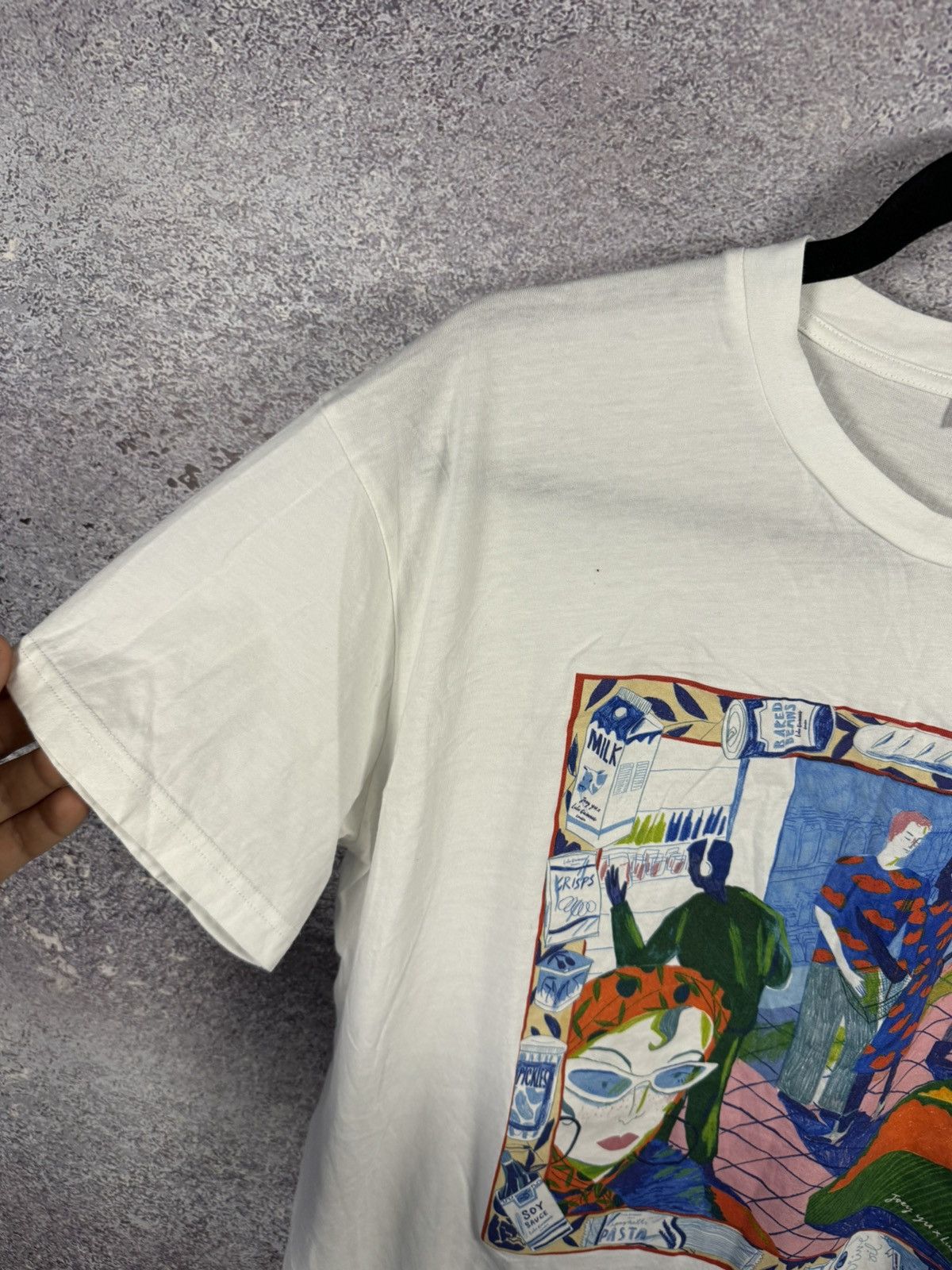 Designer × Japanese Brand × Vintage Lulu Guinness Cartoon Printed White T Shirt Oldmoney Size L / US 10 / IT 46 - 7 Thumbnail