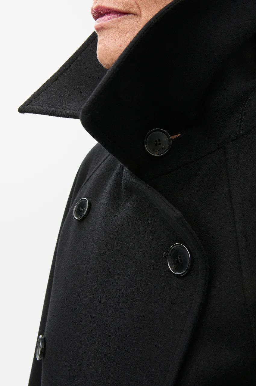 Loewe o1loc1c0525 Double Breasted Coat In Wool in Black Size S / US 4 / IT 40 - 6 Thumbnail