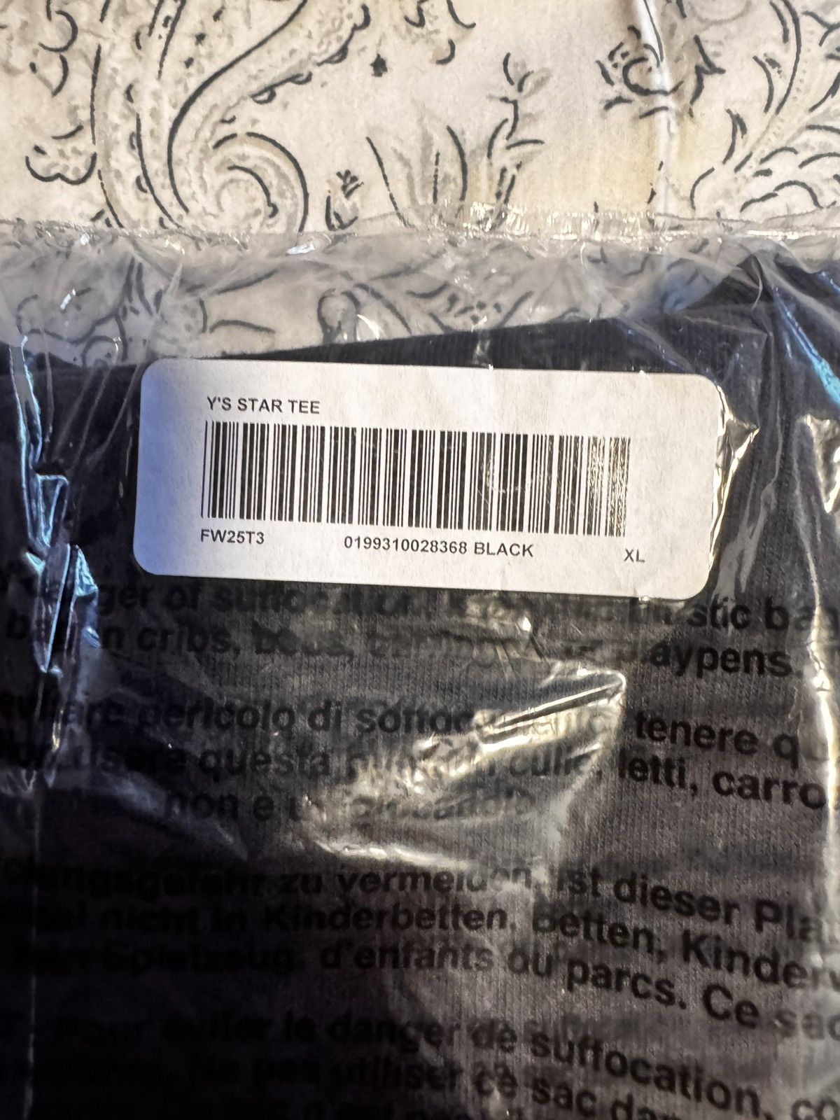 Supreme Supreme Yohji Yamamoto Star Tee Size XL Black Size US XL / EU 56 / 4 - 3 Thumbnail