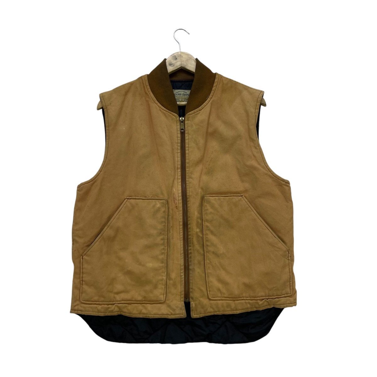 Japanese Brand × Vintage 💥Vintage Game Chips Duck Canvas Workwear Vest Jacket Size US M / EU 48-50 / 2 - 1 Thumbnail