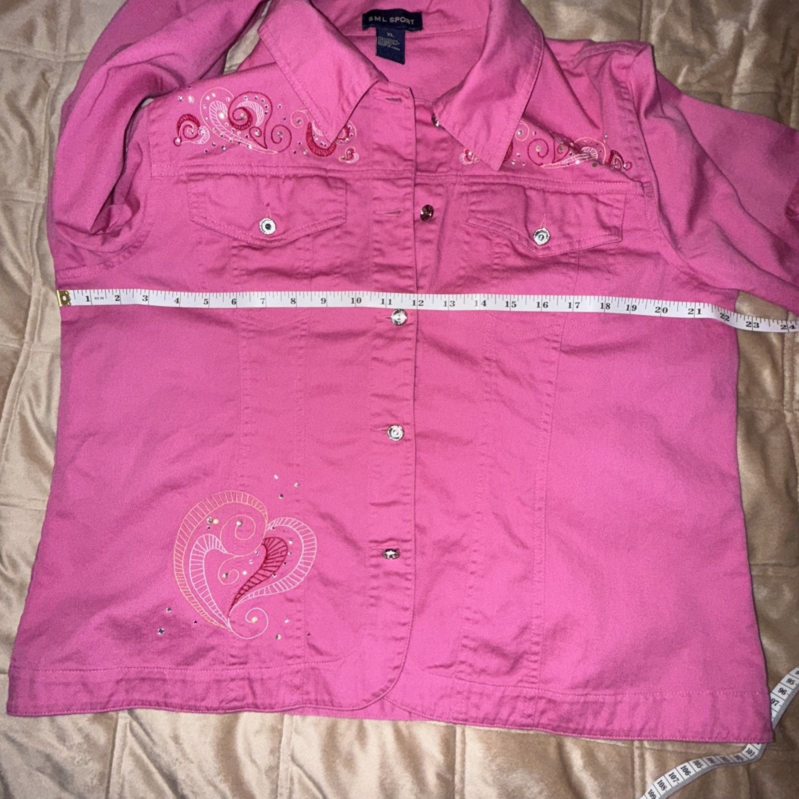 All Sport S M L Sport Pink Western Rodeo Jacket Bling Barbiecore Size L / US 10 / IT 46 - 10 Thumbnail