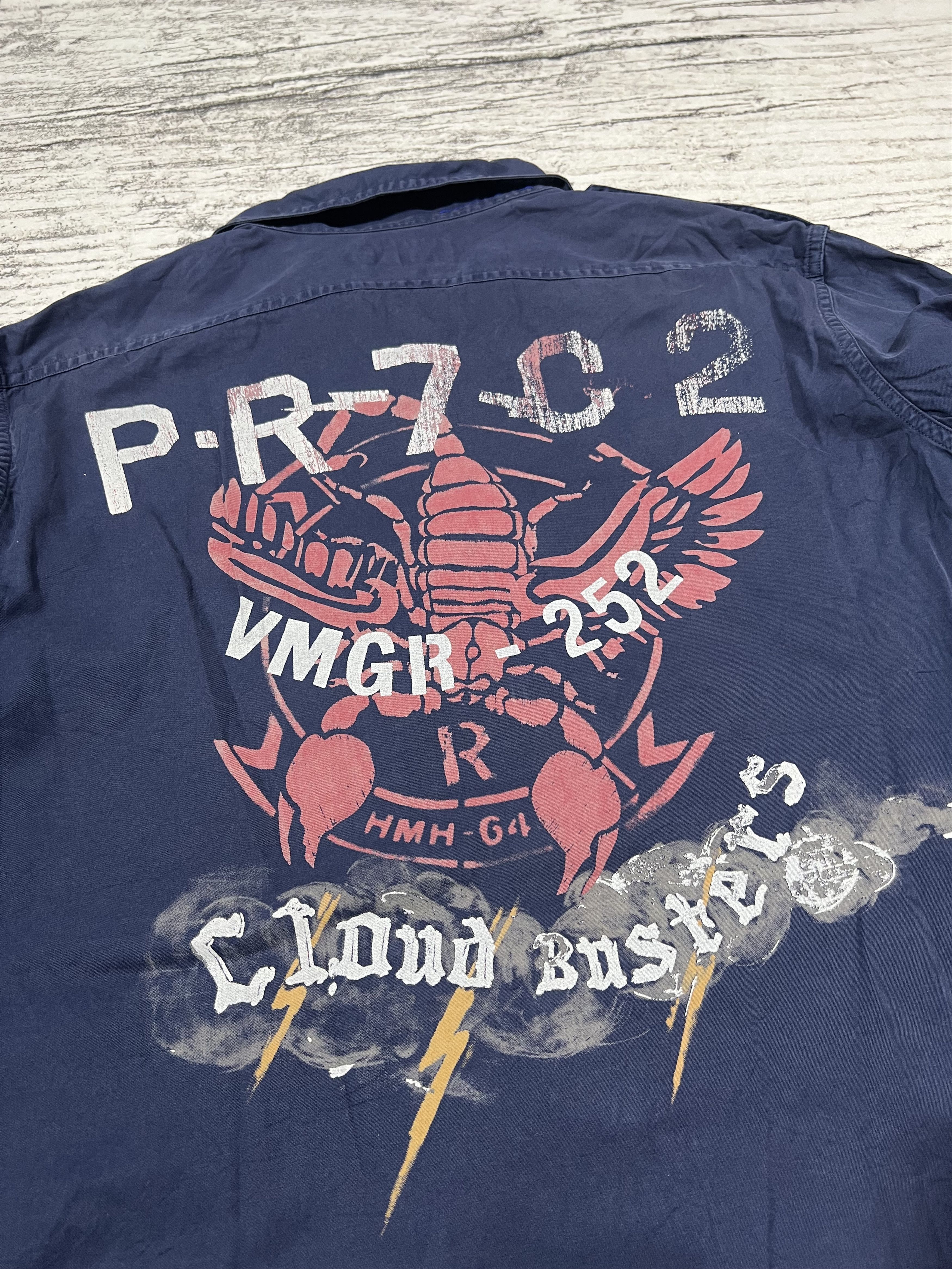 Polo Ralph Lauren 2000s Polo Ralph Lauren Rrl Cloud Buster Work Shirt y2k Size US L / EU 52-54 / 3 - 3 Thumbnail