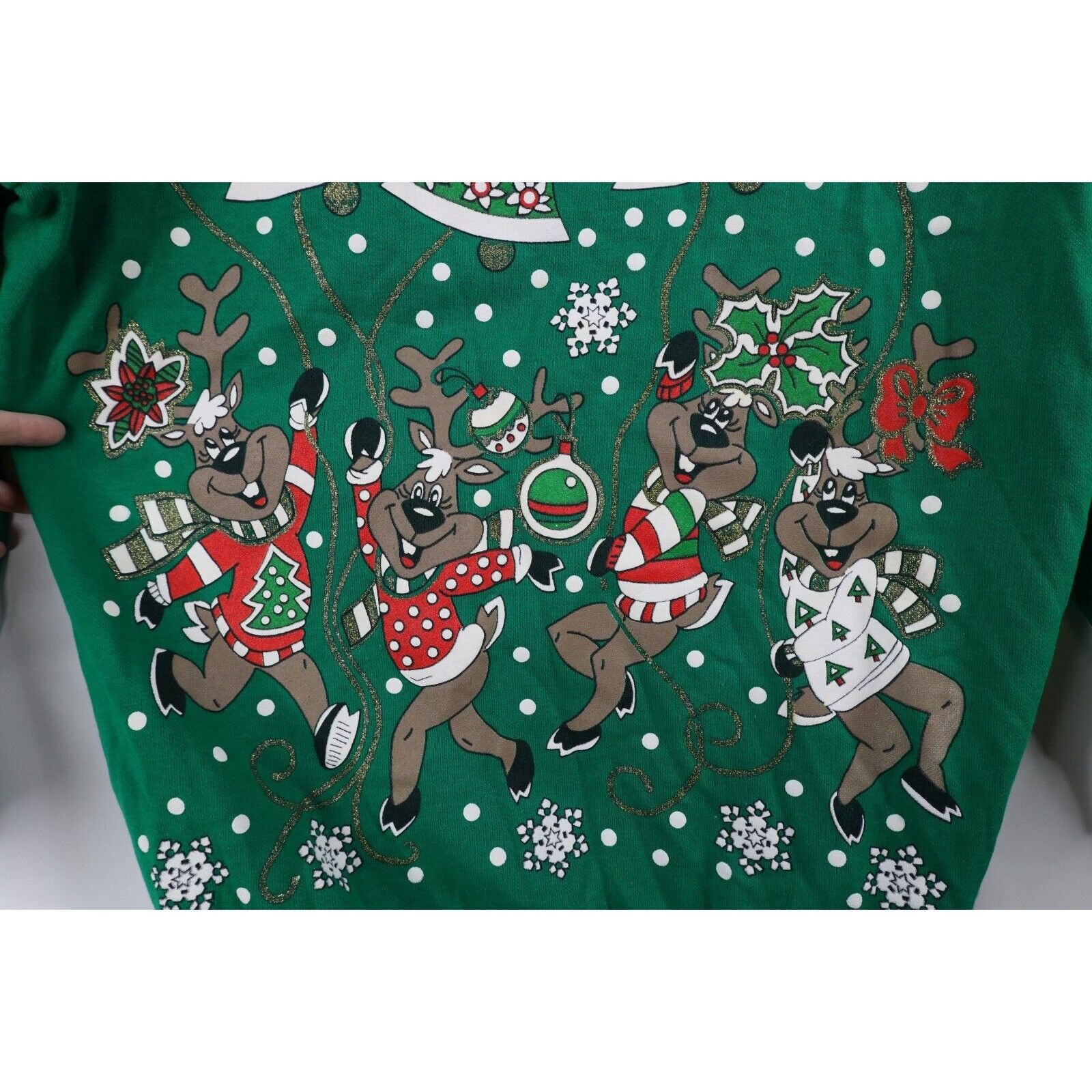 Vintage Vintage 90s Streetwear Christmas Reindeer Sweatshirt Size L / US 10 / IT 46 - 6 Thumbnail