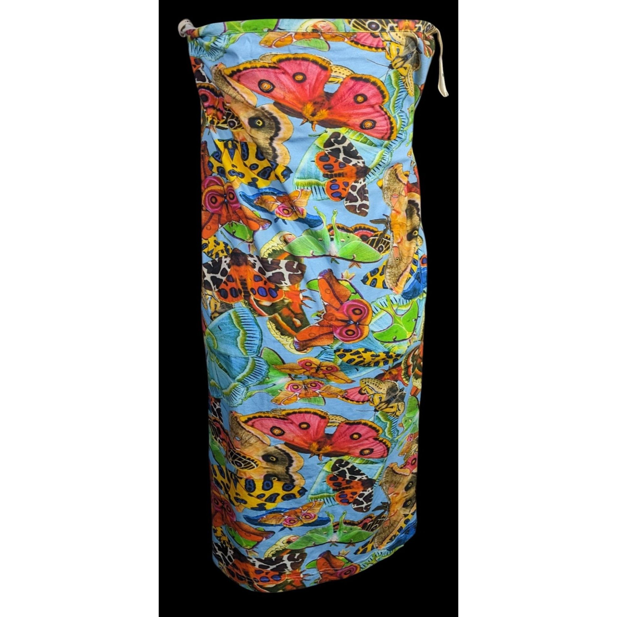 Other Summer Festival Abacaxi Womens Large Butterfly Print Tube Dr Size L / US 10 / IT 46 - 2 Thumbnail