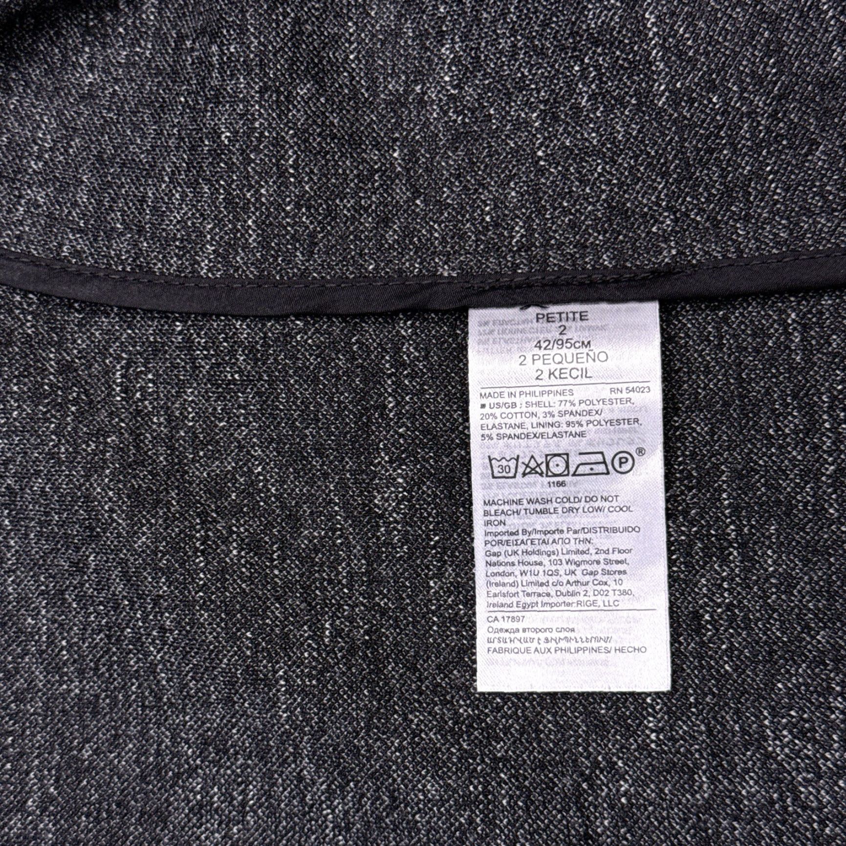 Banana Republic Banana Republic Two Button Blazer Womens 2 Petite Black Houndstooth Size XS / US 0-2 / IT 36-38 - 5 Thumbnail