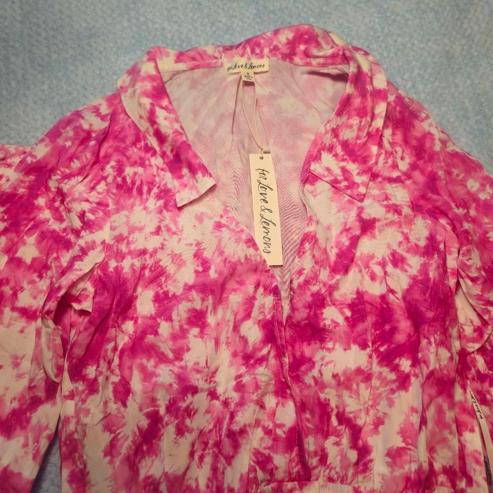 For Love & Lemons For Love & Lemons Devon Mini Shirt Dress In Size Small. Size S / US 4 / IT 40 - 8 Thumbnail