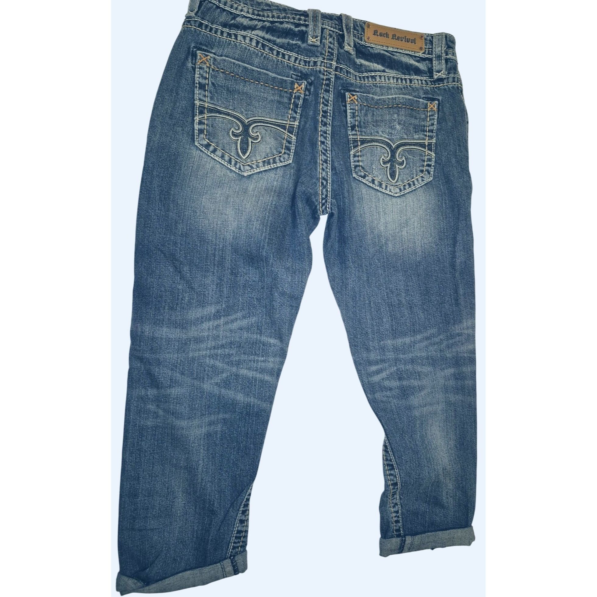 Rock Revival Rock Revival Distressed Relaxed Fit Jeans Size 10 Medium Was Size 32" / US 10 / IT 46 - 8 Thumbnail