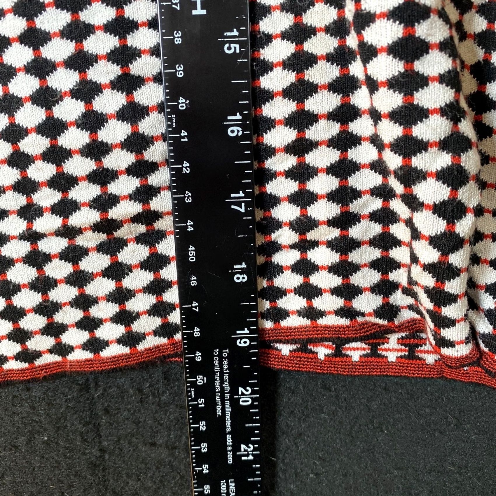 Ann Taylor Ann Taylor Womens Sweater Black Multicolor Argyle Diamond Knit Back Zip S Size S / US 4 / IT 40 - 6 Thumbnail