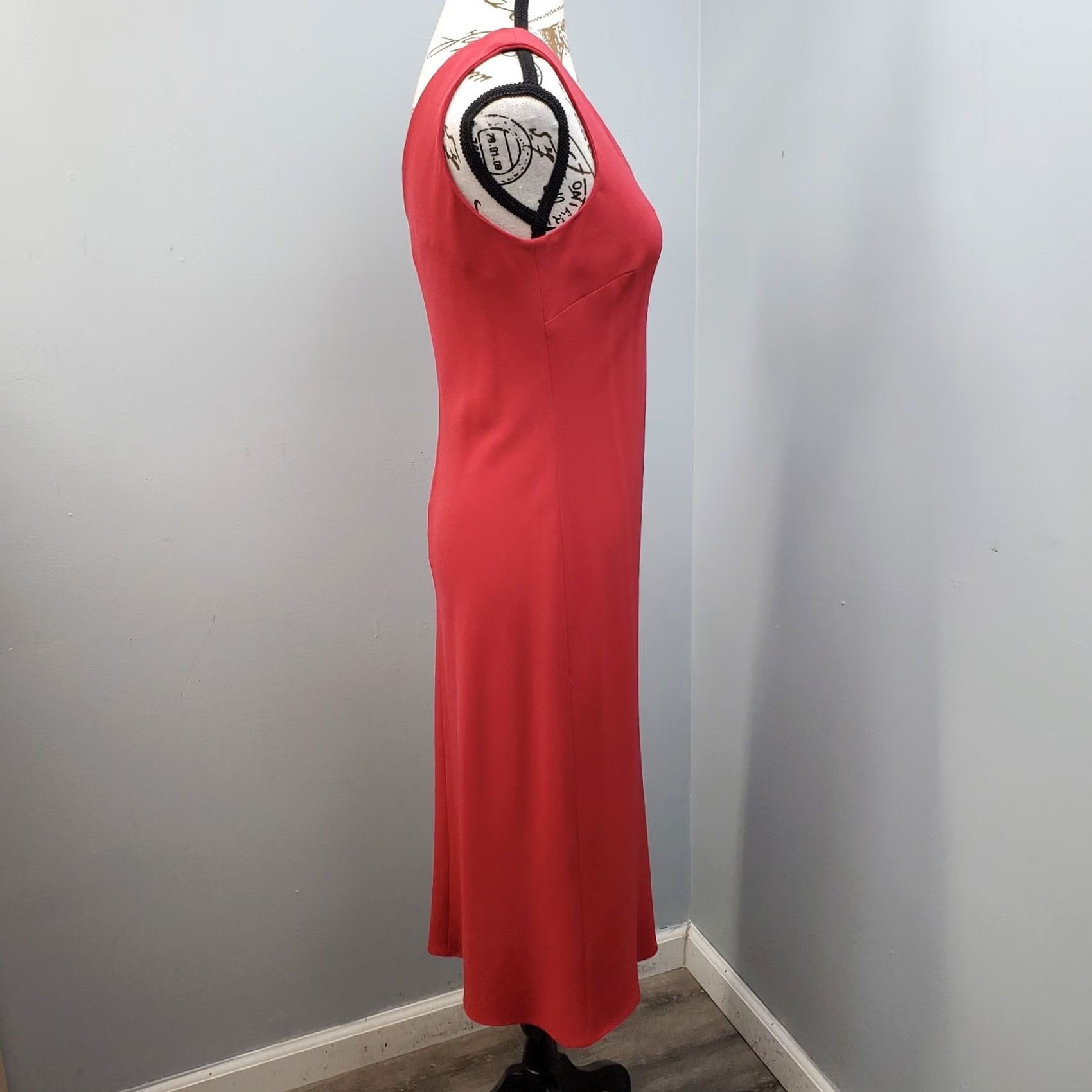 Ralph Lauren Lauren Ralph Lauren Womens 4 Red Summer Sleeveless Sheath Dress V-Neck Knee Length Size S / US 4 / IT 40 - 5 Thumbnail